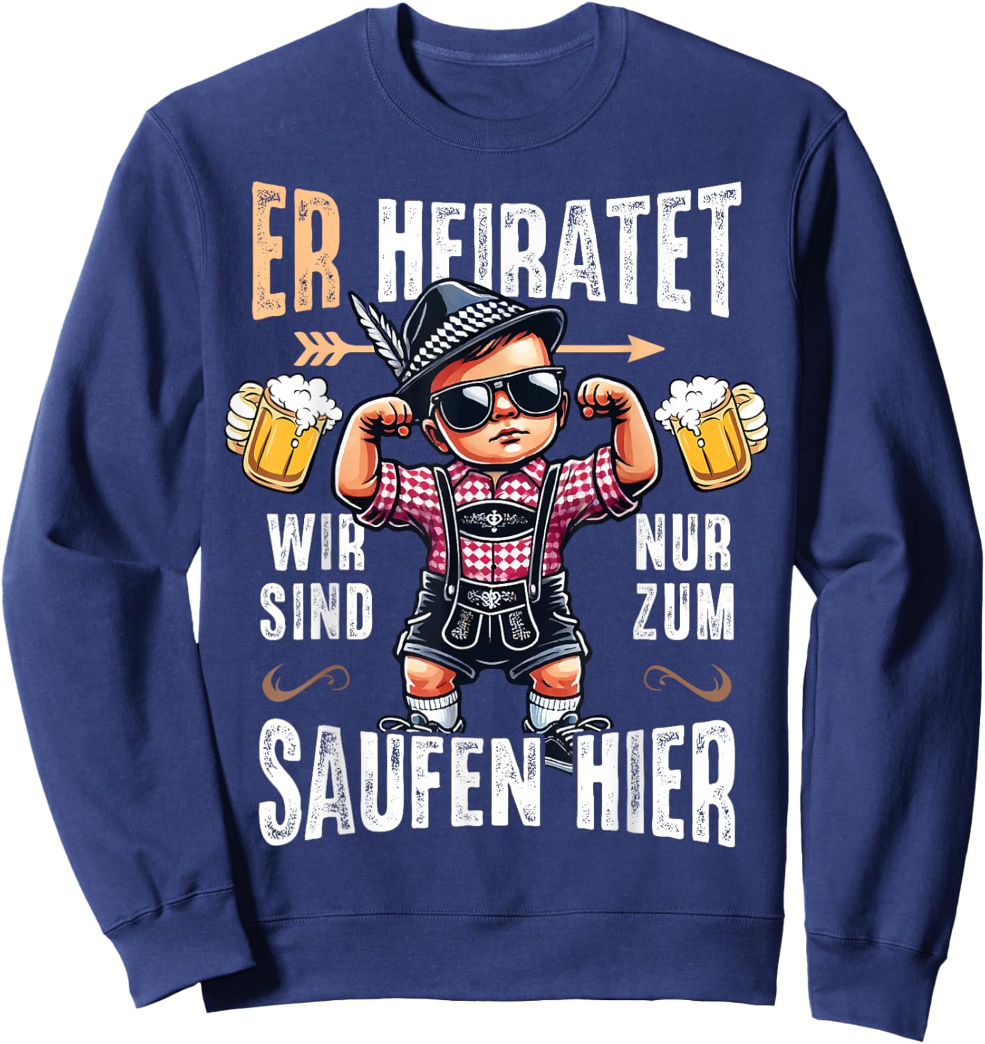 Stag Party Men's Hen Party Hen Night Romper Sweatshirt - Sweatshirt | Navy