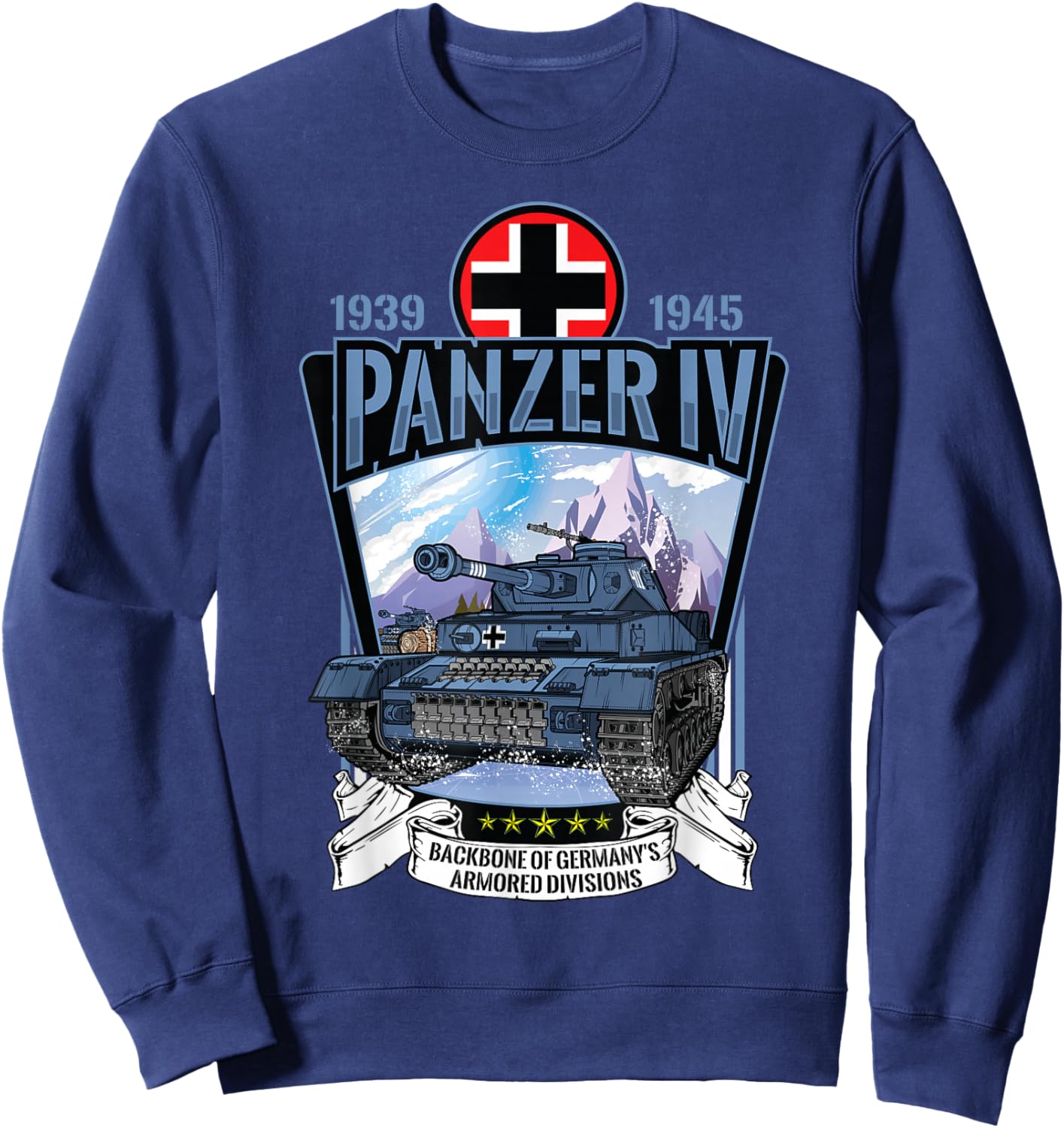 World War 2 German Tank Panzer 4 Sweatshirt - Sweatshirt | Navy