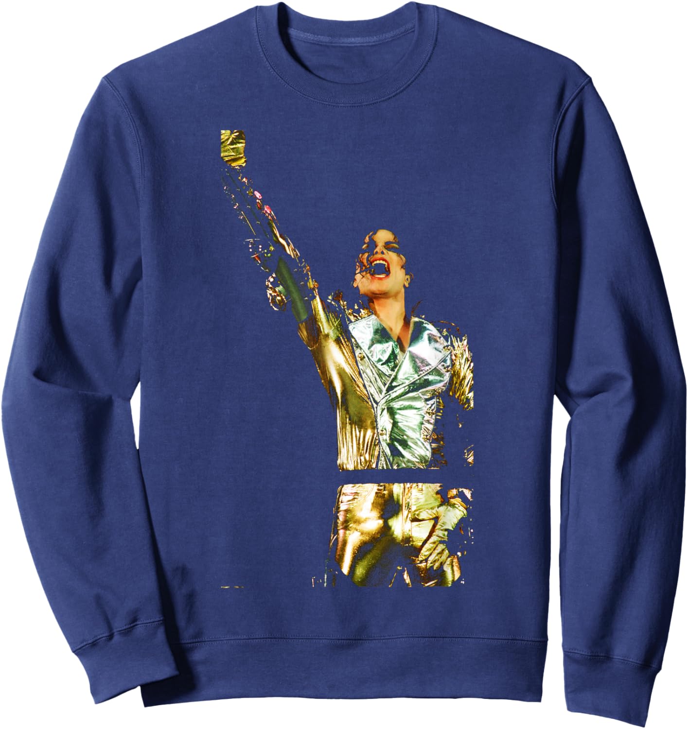 80er Jahre Pop Superstar Icon Live History World Tour Prague 1996 Sweatshirt - Sweatshirt | Navy