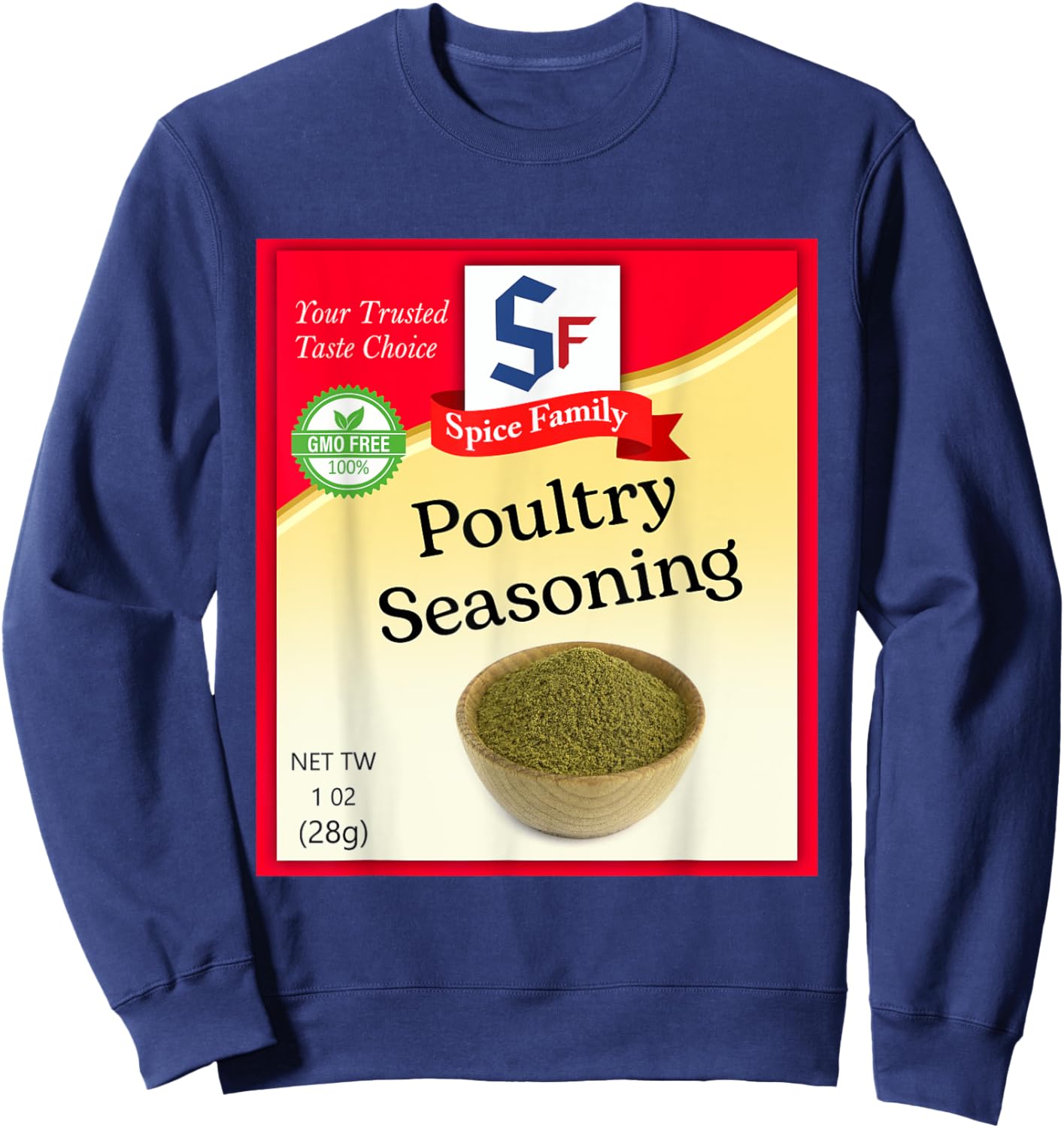 Poultry Seasoning Condiment Costume Holiday Spice Costumes Sweatshirt - Sweatshirt | Navy