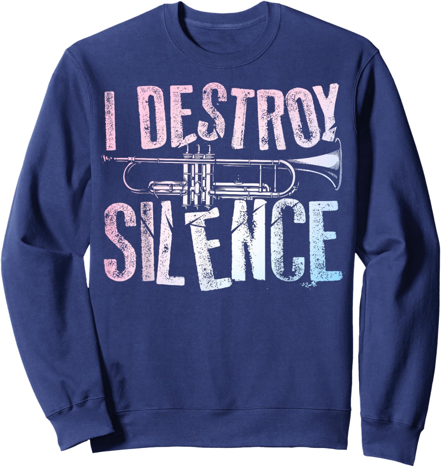 Best Trumpet Player Art Women Trumpetist Gag Trumpet Sweatshirt - Sweatshirt | Navy