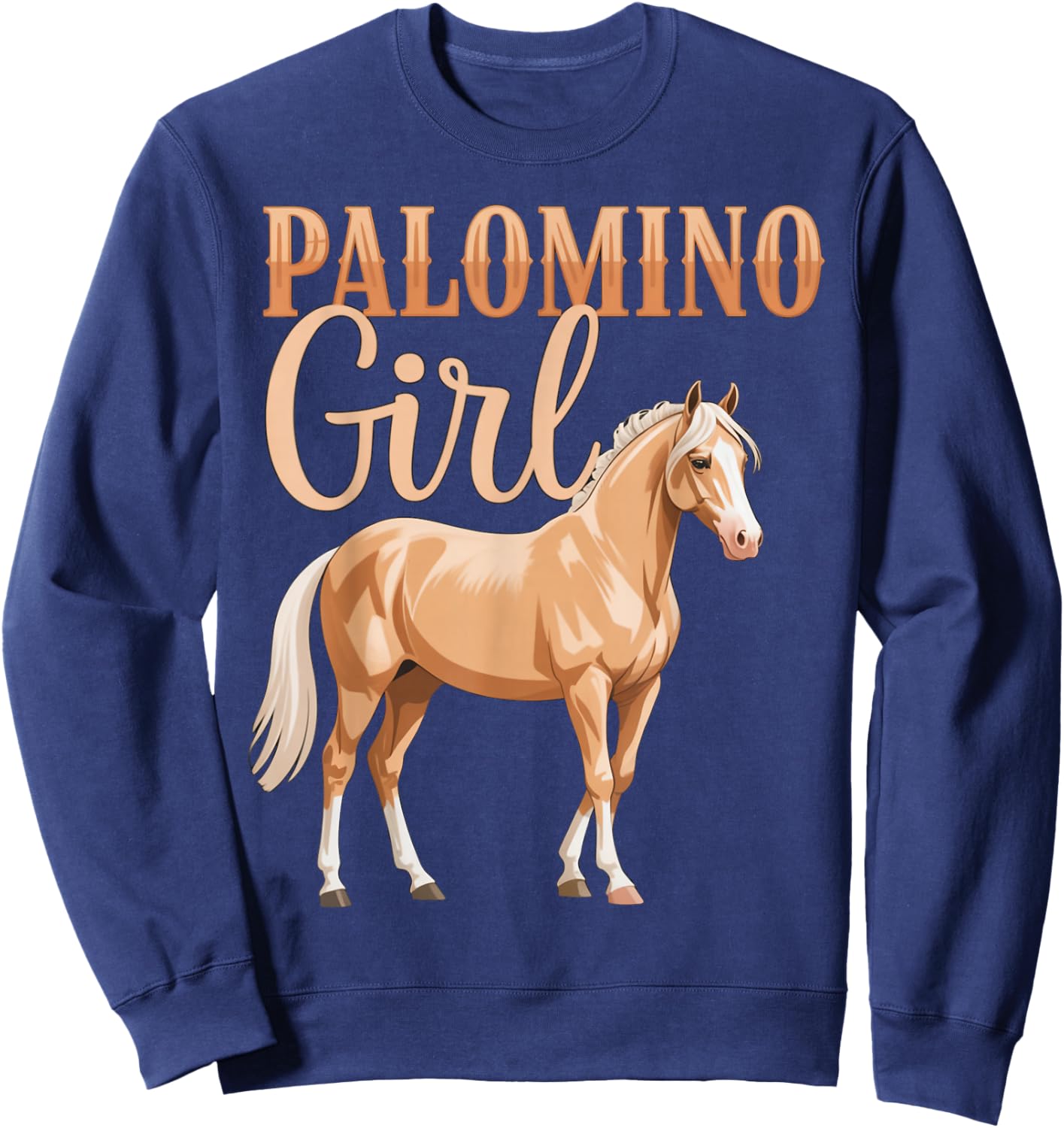 Palomino Girl Lover Blonde Horse Lovers Women Girl Sweatshirt - Sweatshirt | Navy