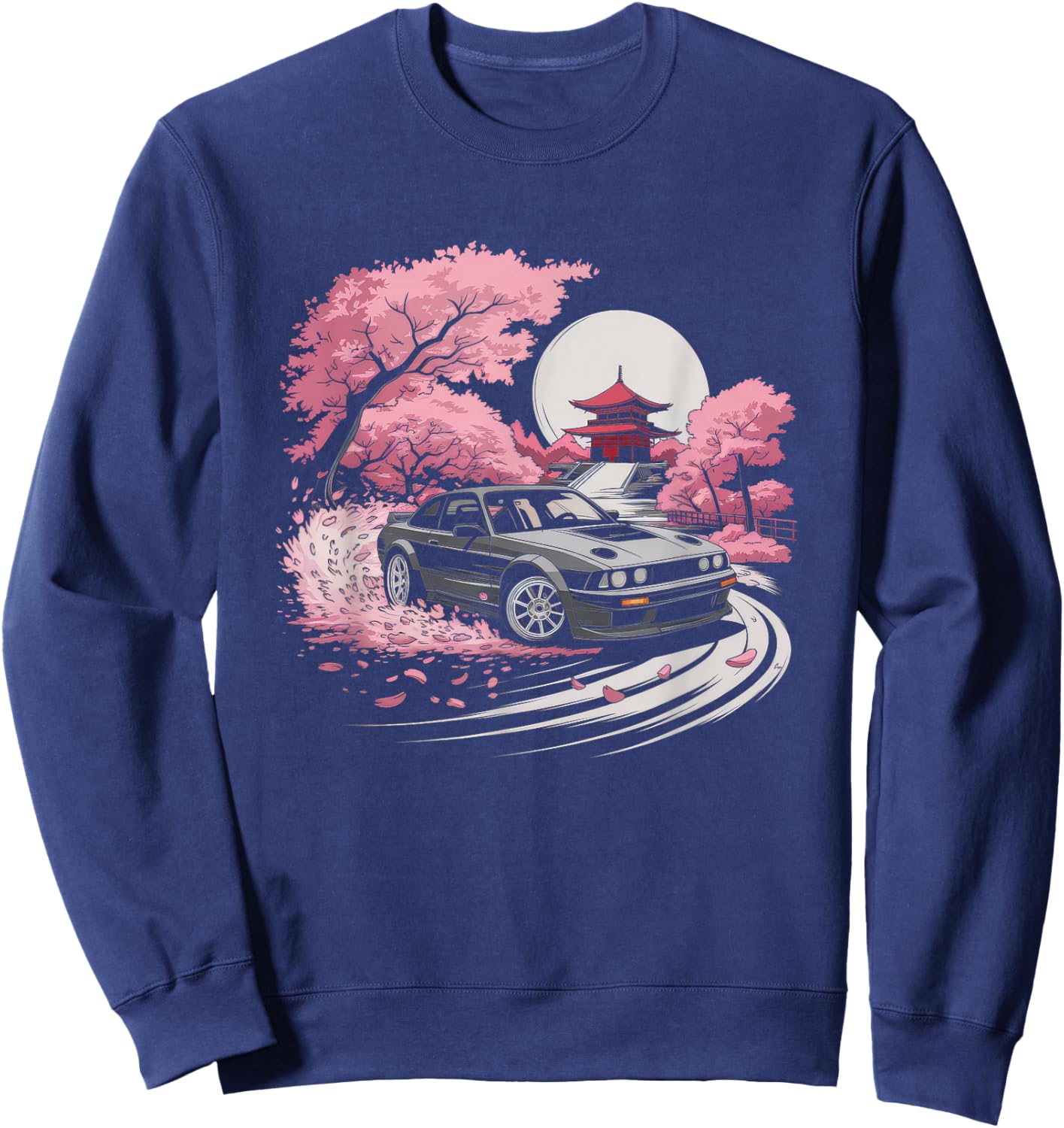 Japanese Car Men JDM Japan Street Racing Streetwear Sweatshirt - Sweatshirt | Navy