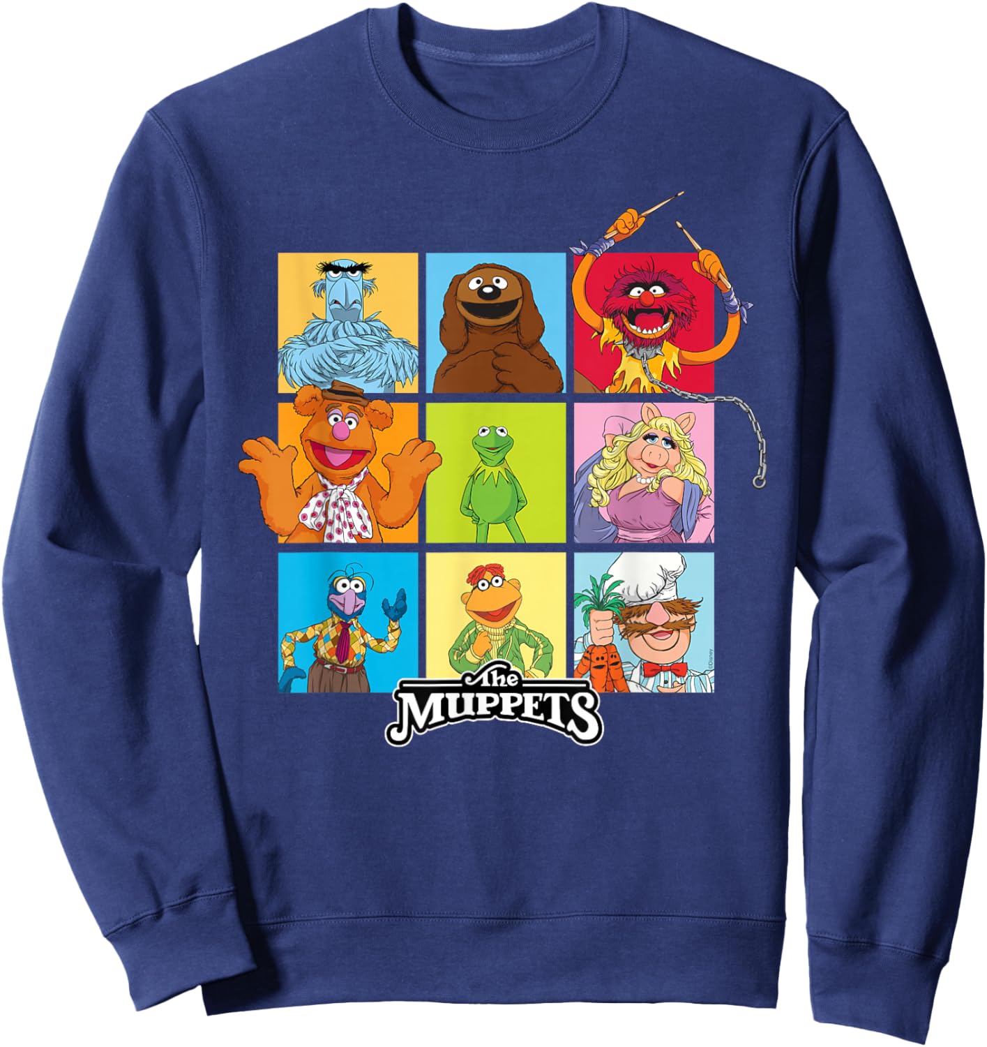 Disney The Muppets Stars of the Muppet Show Character Grid Sweatshirt - Sweatshirt | Navy