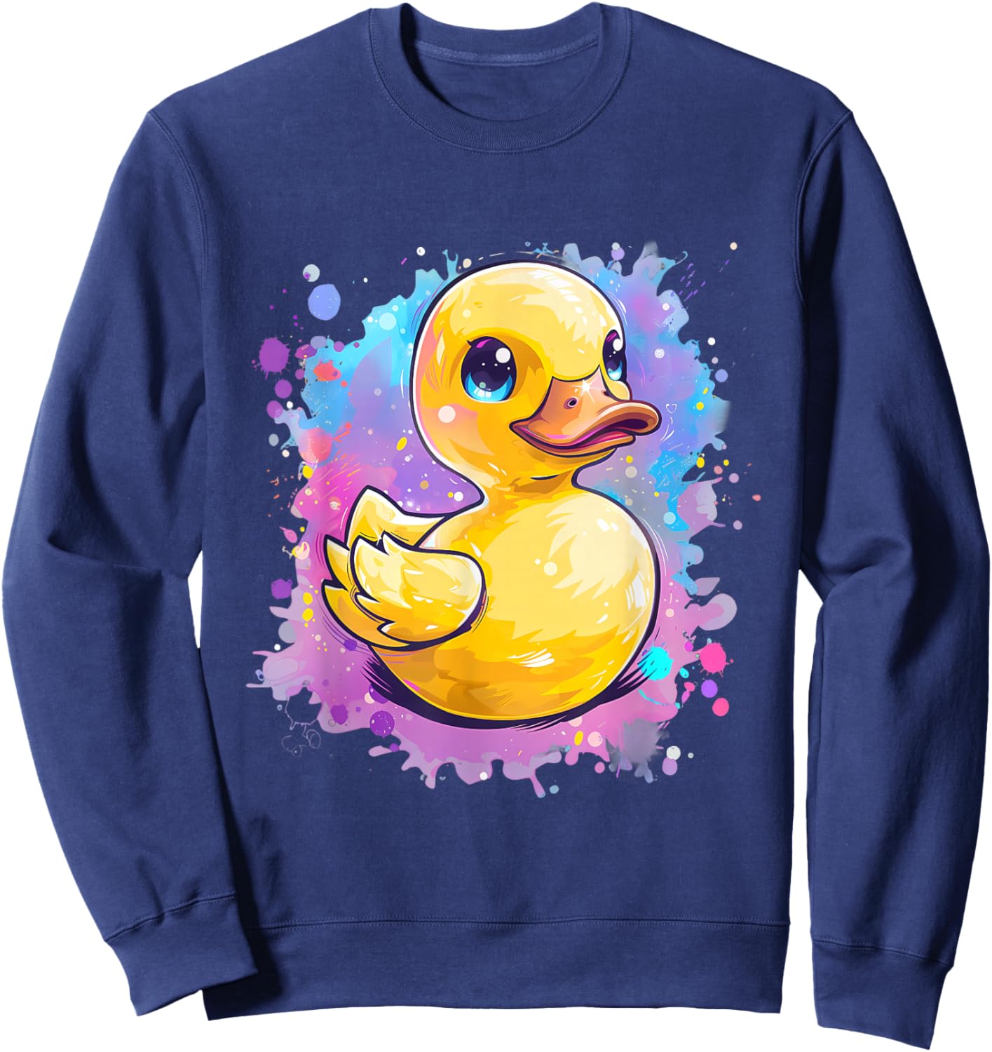 Rubber Duck Rubber Duckie Rubber Duckling Watercolor Sweatshirt - Sweatshirt | Navy