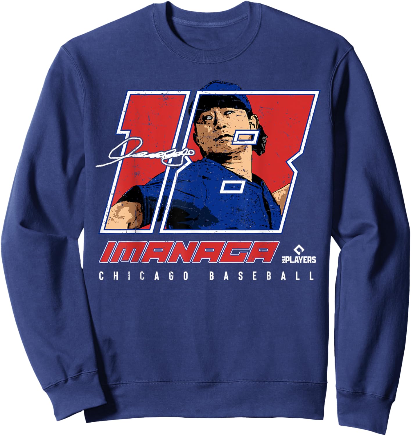 Silhouette Shota Imanaga Chicago MLBPA Sweatshirt - Sweatshirt | Navy