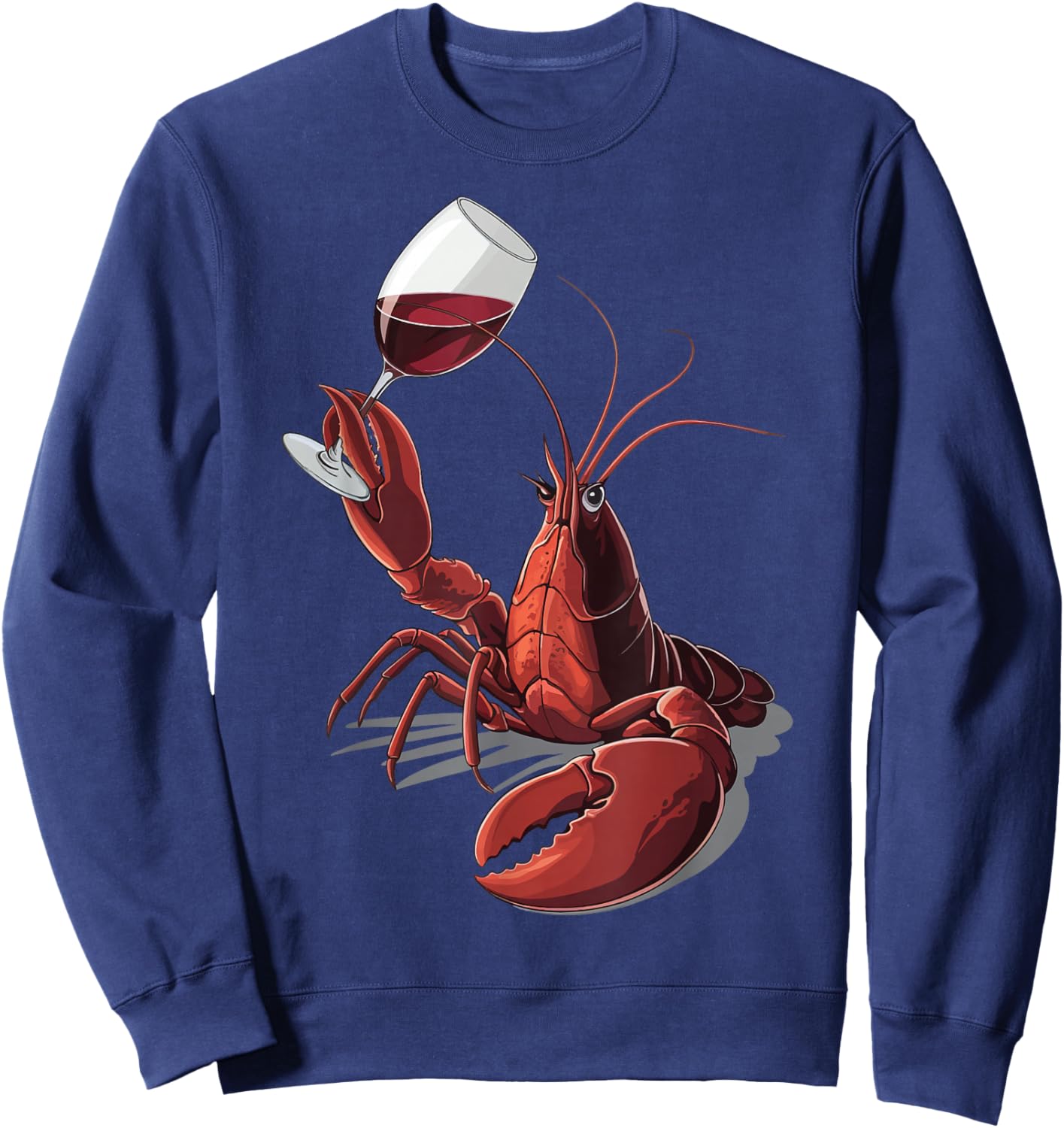Lobster Wine Sweatshirt - Sweatshirt | Navy