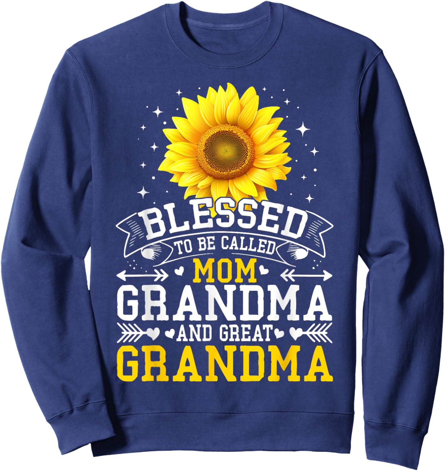 Blessed To Be Called Mom And Great Grandma Mother's Day Sweatshirt - Sweatshirt | Navy
