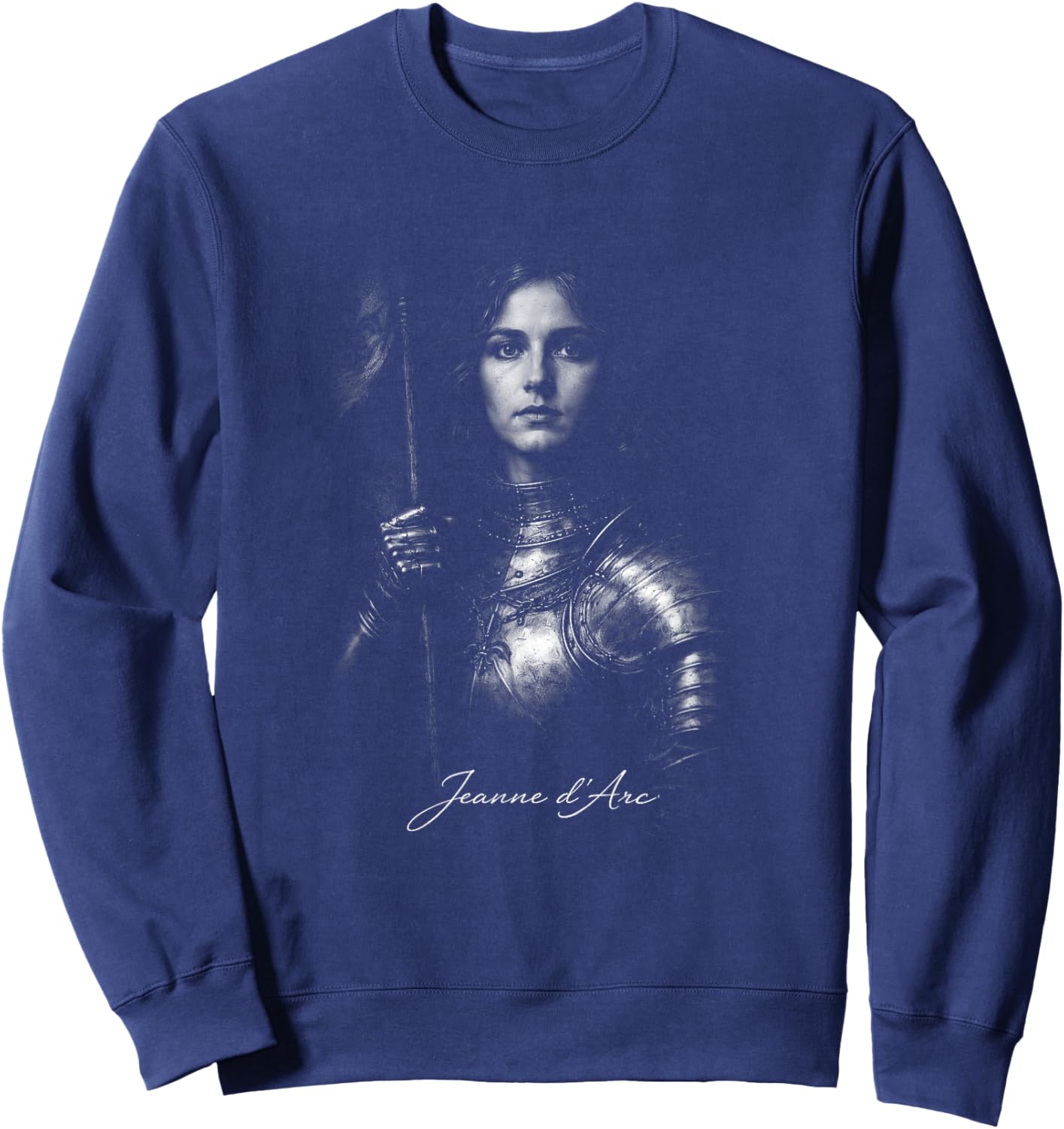 Jeanne d'arc Guerrier Médiéval Héros Français Sweatshirt - Sweatshirt | Navy