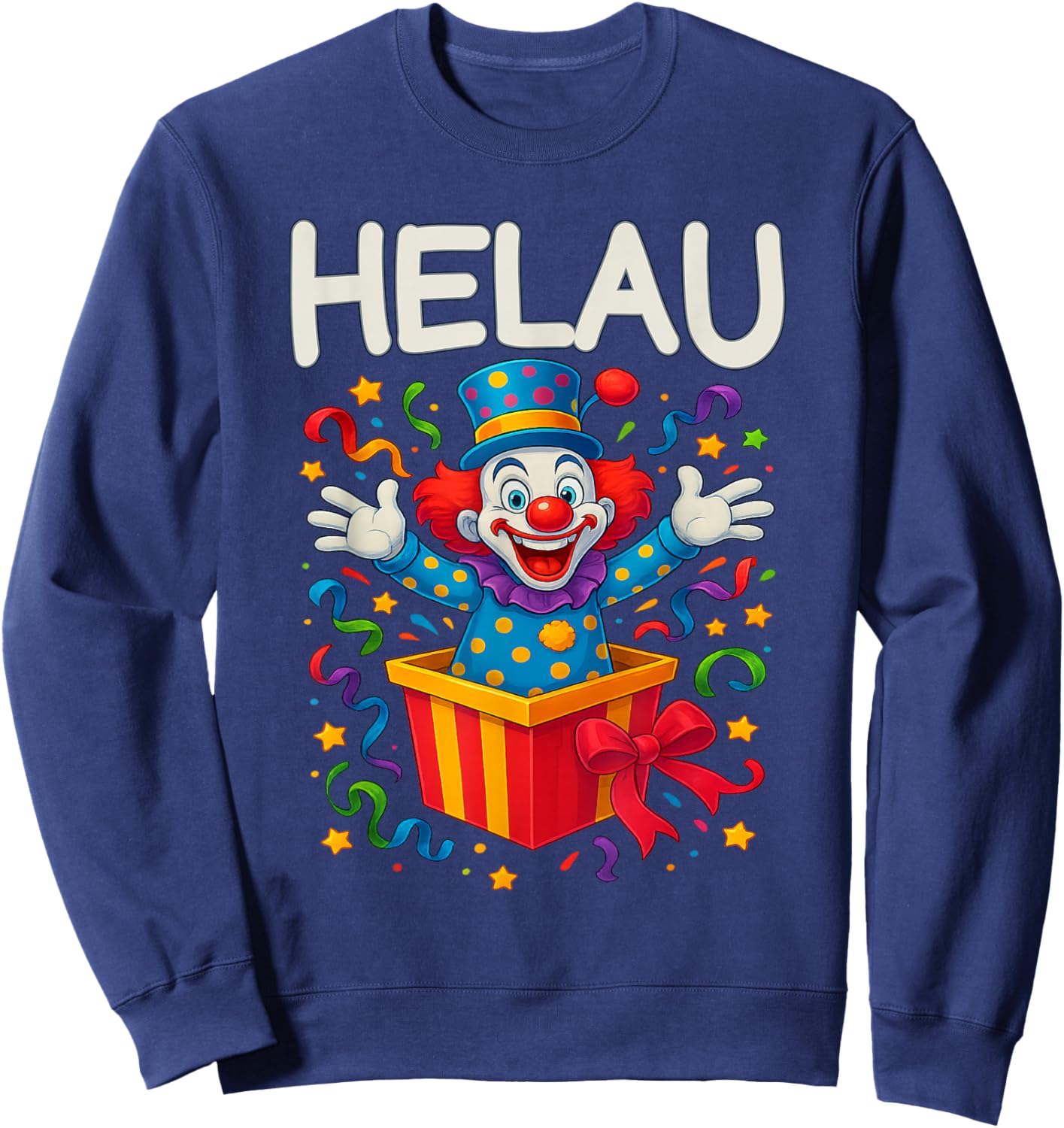 Helau Clown Fancy Dress Costume Carnival Sweatshirt - Sweatshirt | Navy