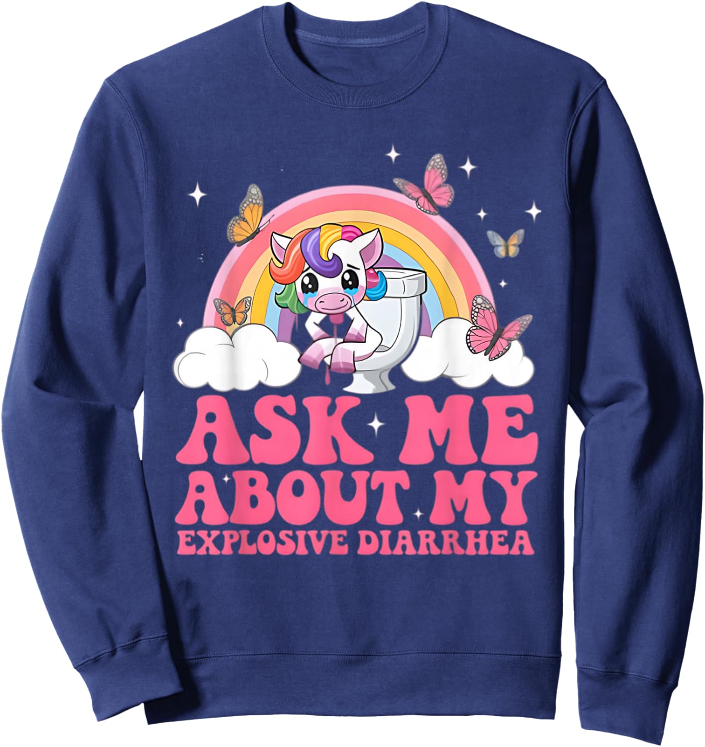 Funny Inappropriate Embarrassing Gag Meme Adult Humor Women Sweatshirt - Sweatshirt | Navy