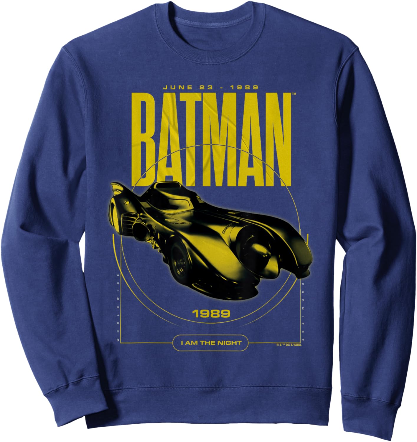 Batman 1989 Batmobile Circle Sweatshirt - Sweatshirt | Navy