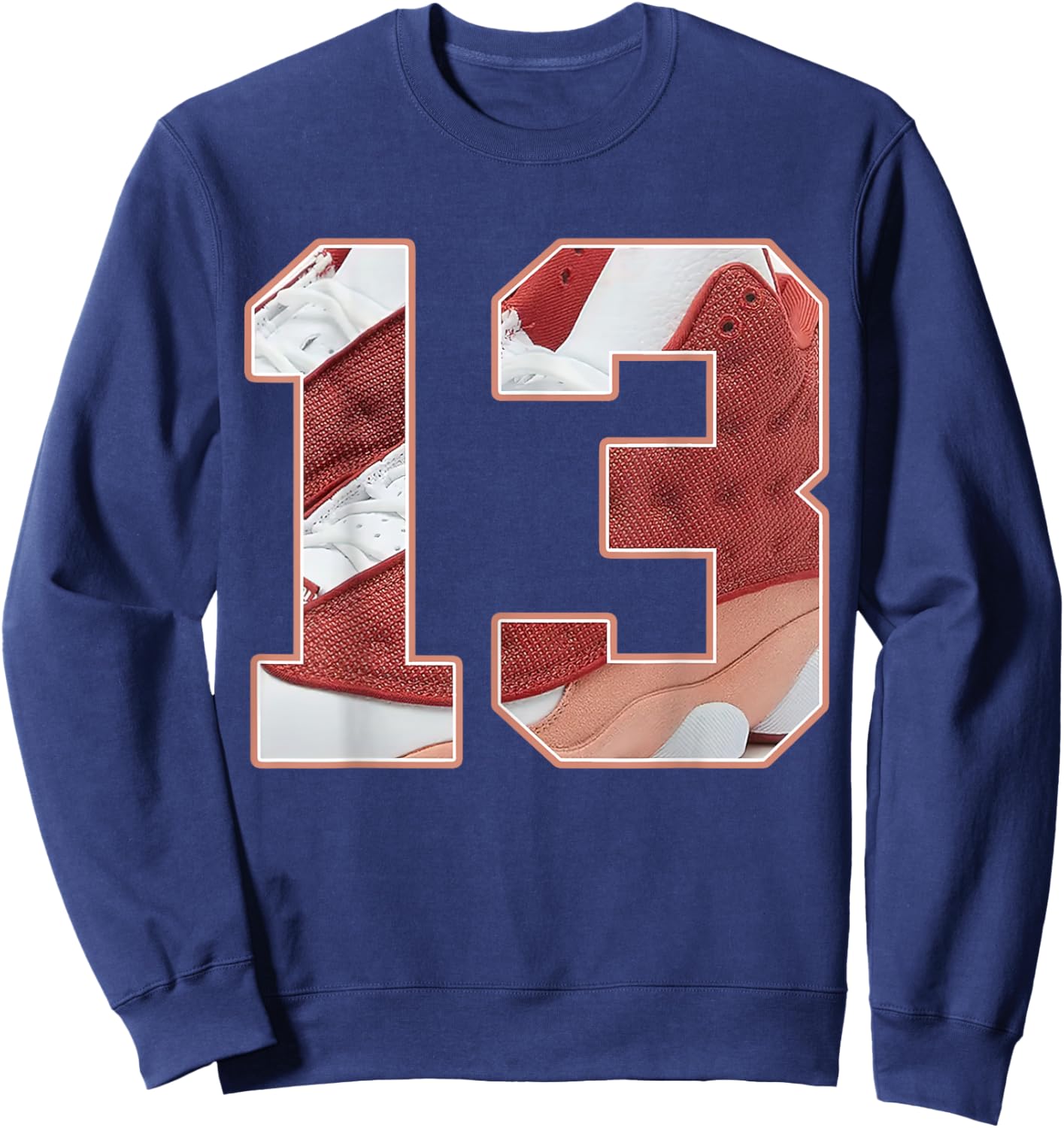 Number 13 Dune Red 13s Matching Women Sweatshirt - Sweatshirt | Navy