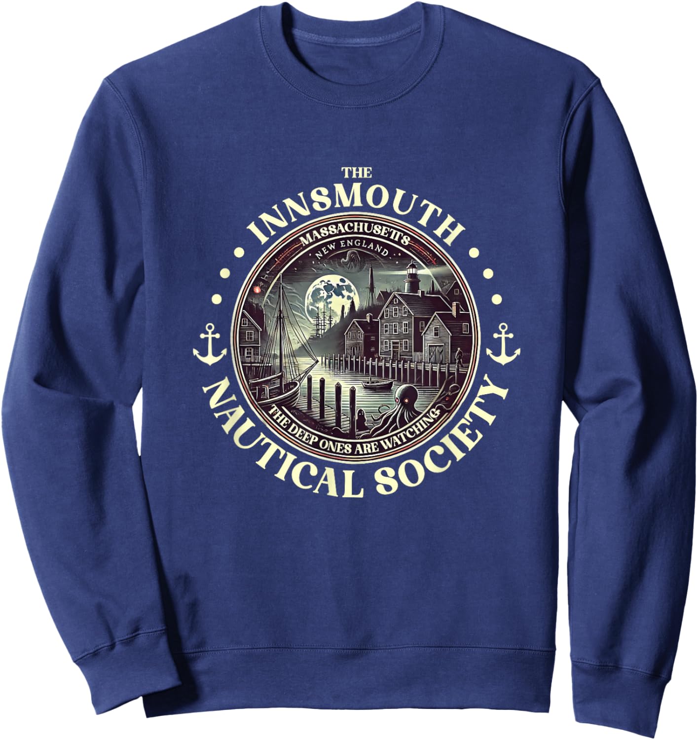 Shadow Over Innsmouth Lovecraftscher Cthulhu Mythos Sweatshirt - Sweatshirt | Navy
