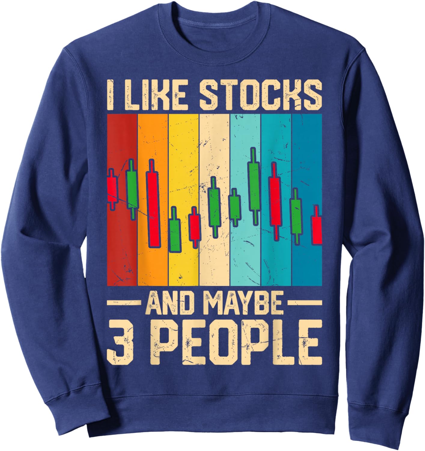 Stock Trader Day Trading Crypto Stock Market Money Investing Sweatshirt - Sweatshirt | Navy
