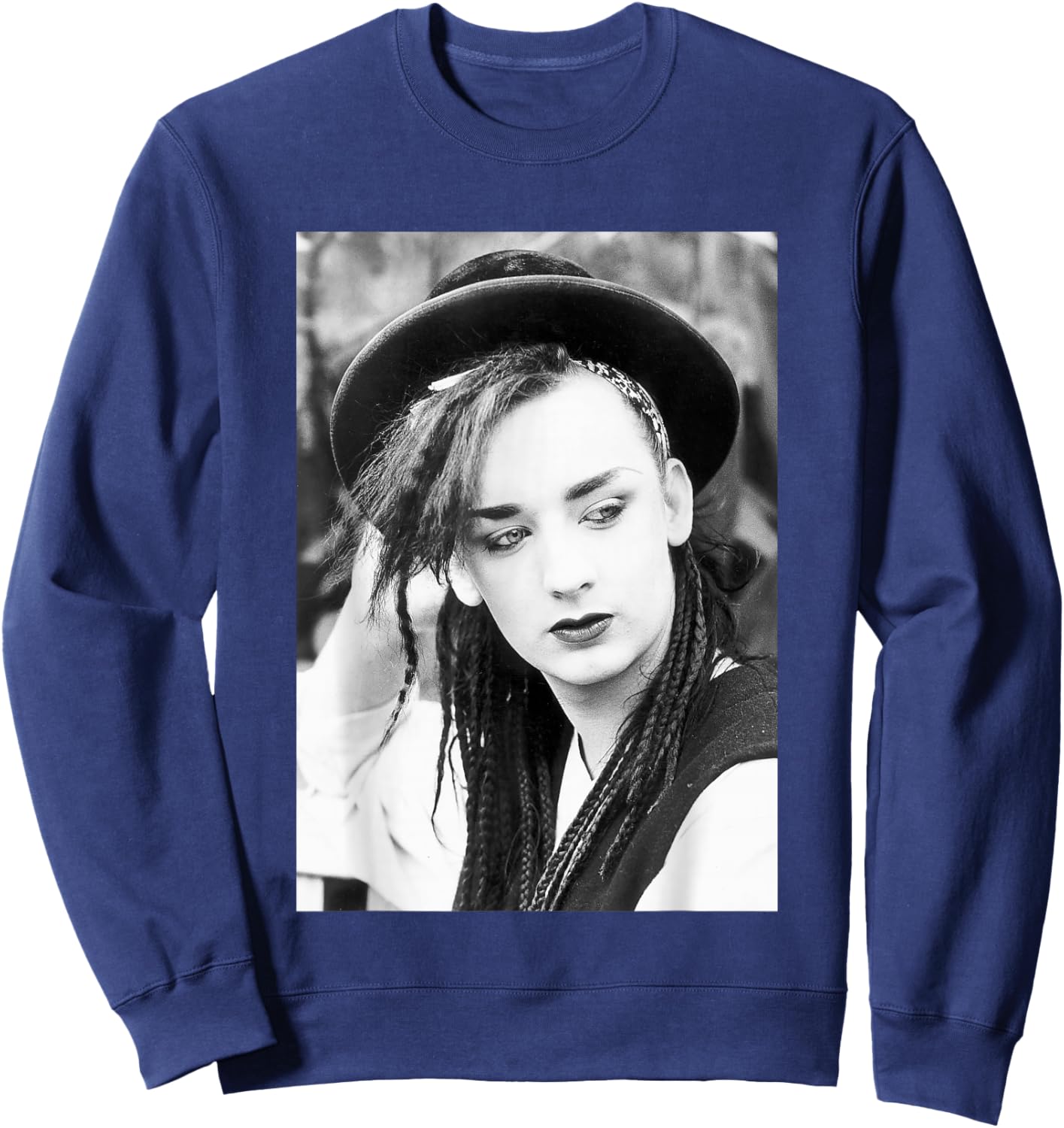 Boy George Pop Star of Culture Club 1982 Sweatshirt - Sweatshirt | Navy