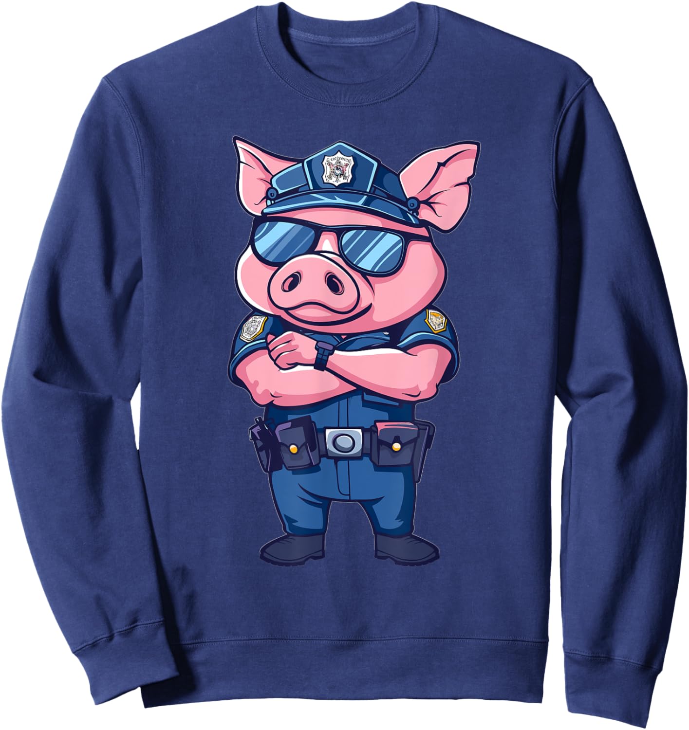 Kids Police Pig Sweatshirt - Sweatshirt | Navy