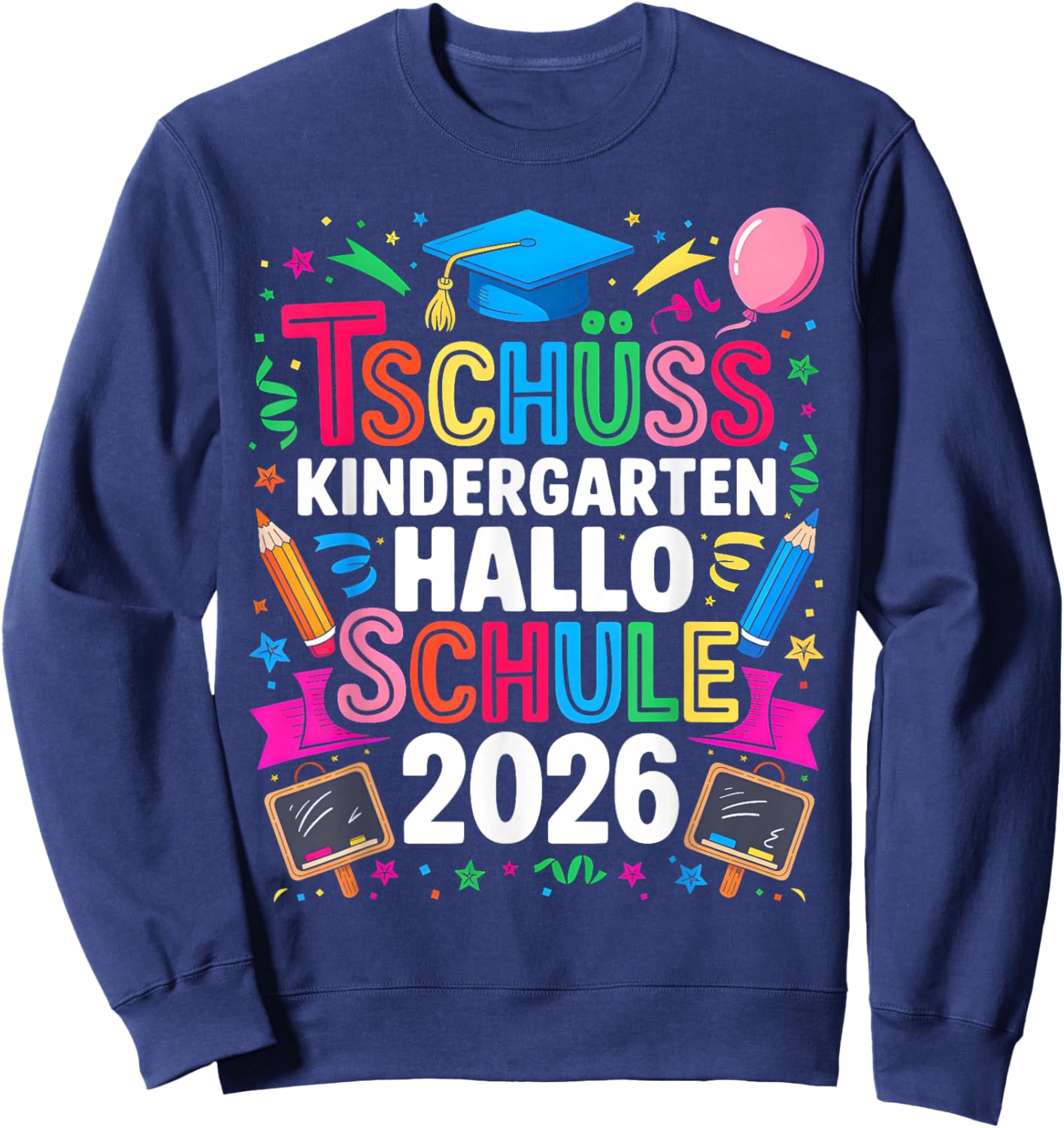Tschüss Kindergarten Hallo Schule 2026 Schulkind 2026 Kinder Sweatshirt - Sweatshirt | Navy
