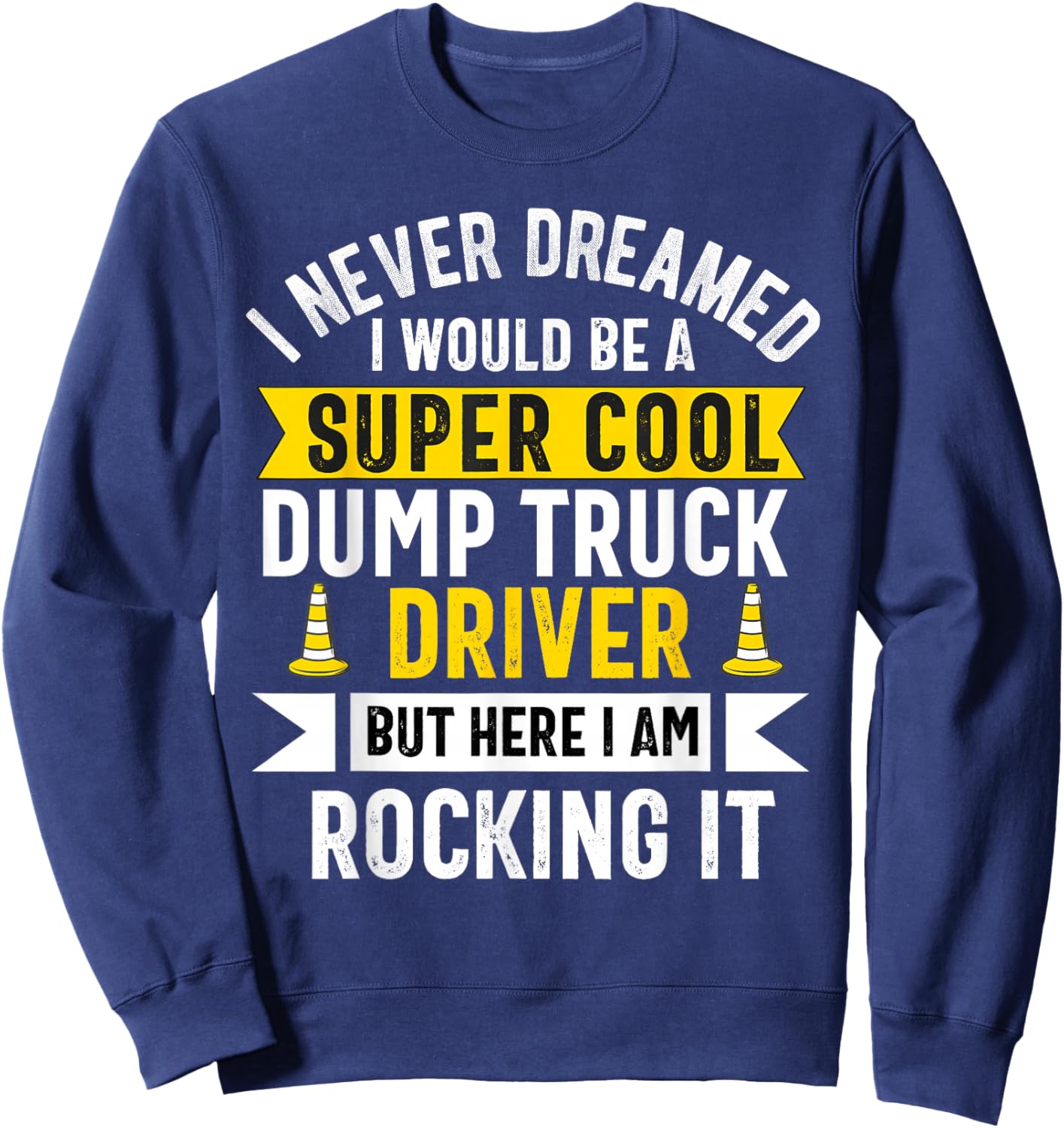 Men Adult Dumping truck Trailer Sweatshirt - Sweatshirt | Navy