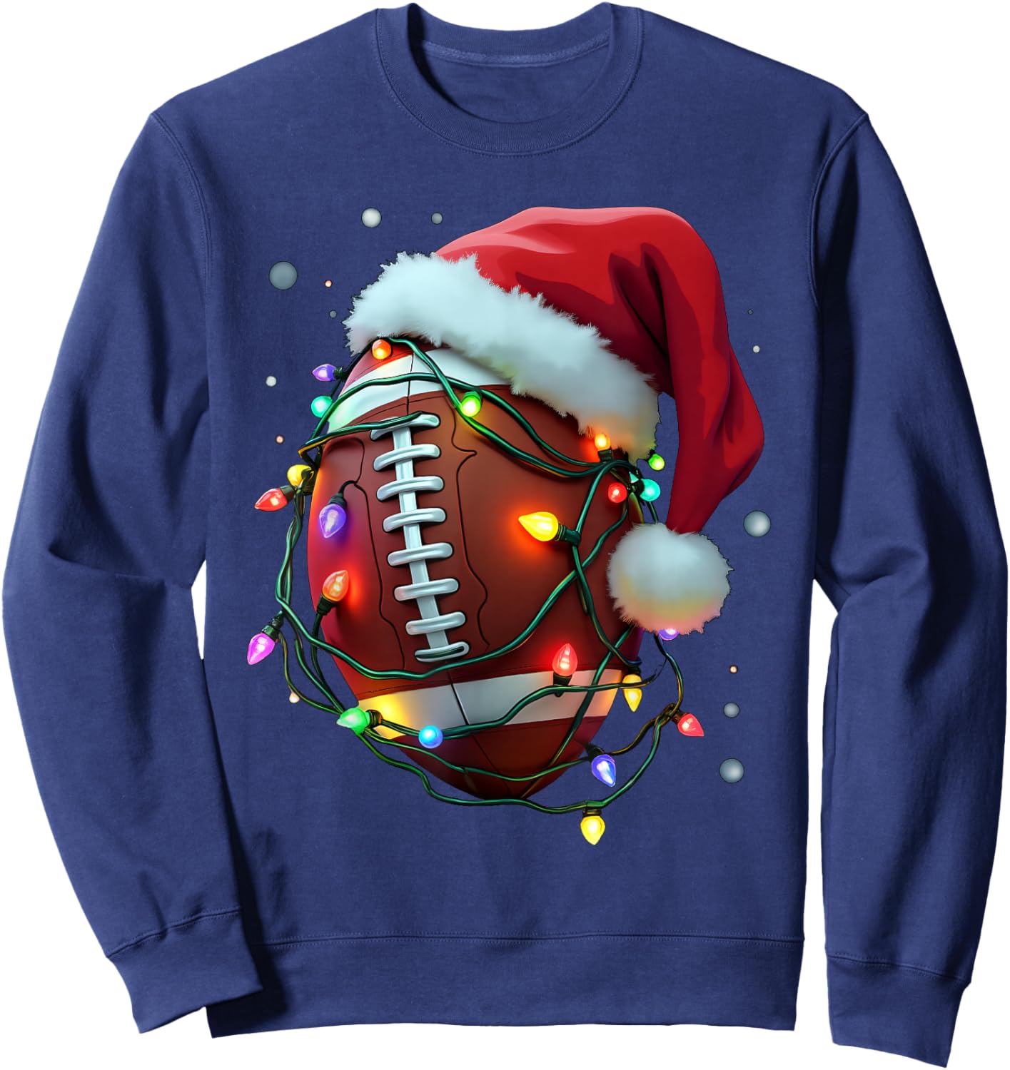 Santa Sports Christmas Football Player Design Boys Sweatshirt - Sweatshirt | Navy