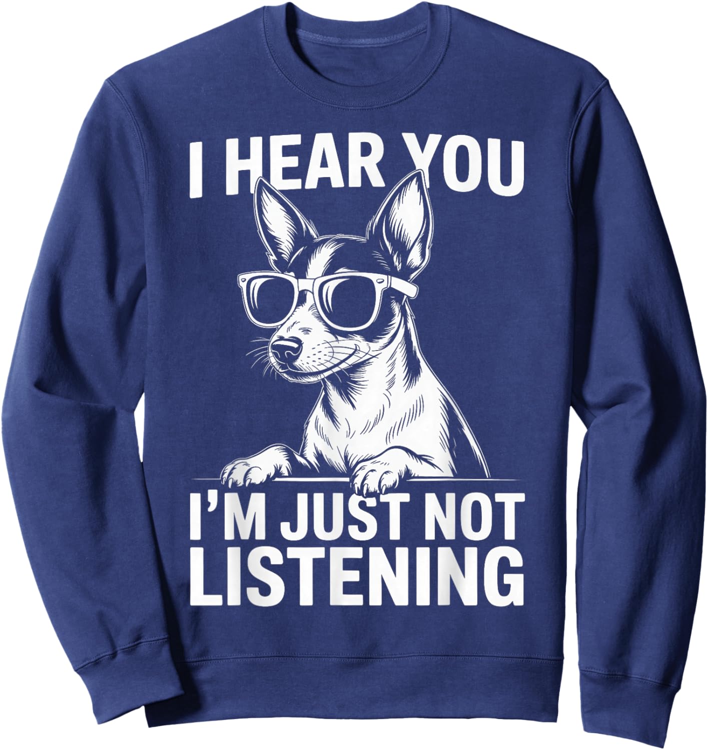 Rat Terrier Funny Rat Terrier Sweatshirt - Sweatshirt | Navy
