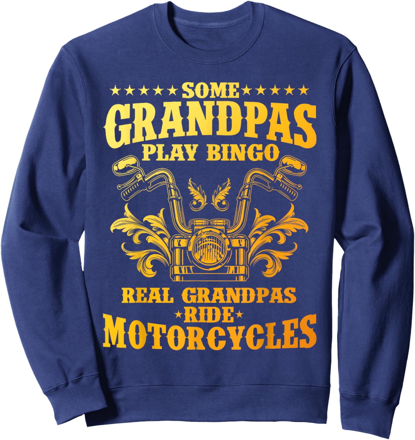 Cool Grandpa Motorcycle Design Biker Motorbike Lover Sweatshirt - Sweatshirt | Navy
