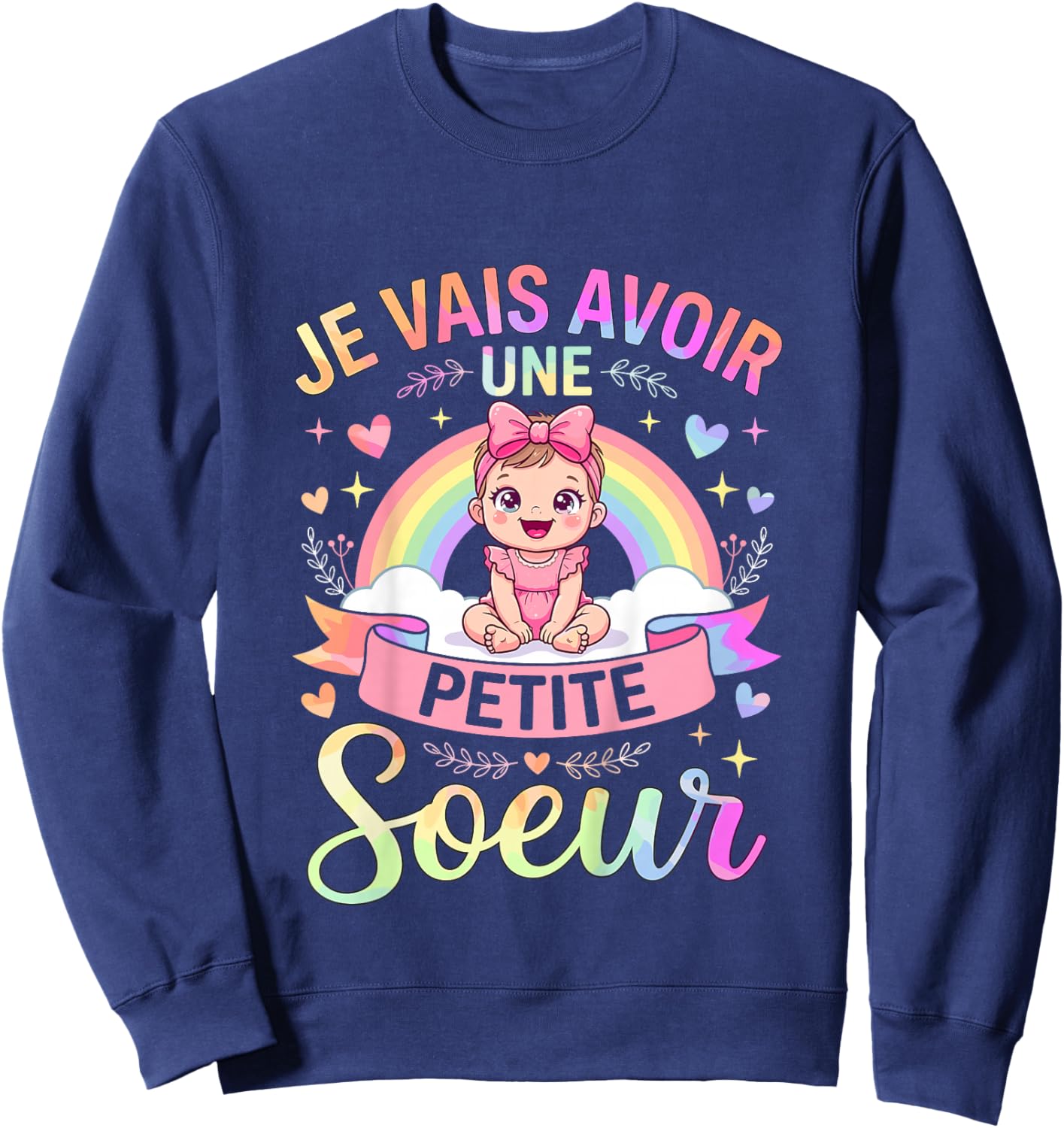Enfant Annonce Grossesse - Bientôt Je Vais Avoir Une Petit Soeur Sweatshirt - Sweatshirt | Navy