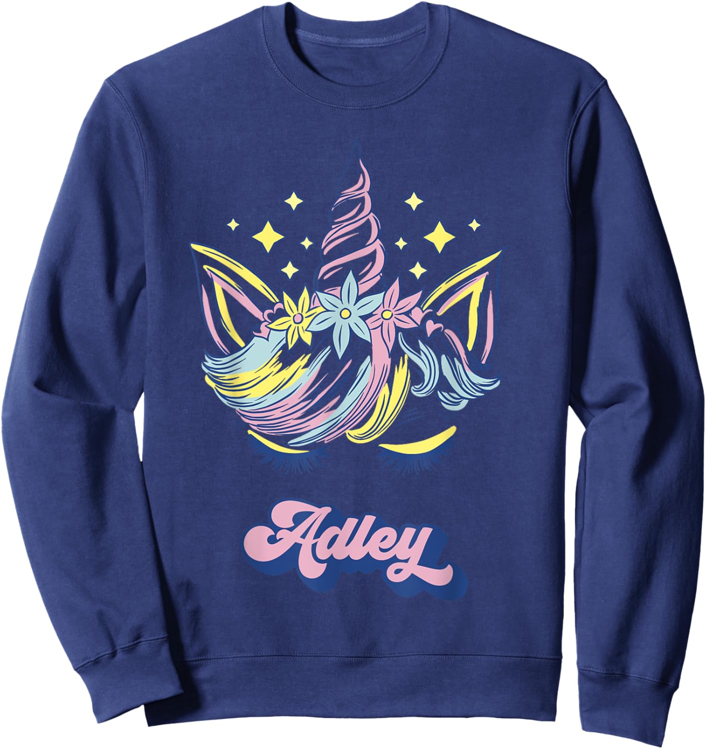 Adley Merch Unicorn Design Sweatshirt - Sweatshirt | Navy
