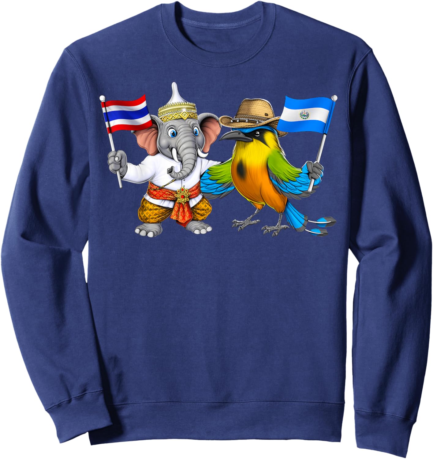El Salvador Thaïlande Drapeau Salvadorien Thaïlandais Sweatshirt - Sweatshirt | Navy