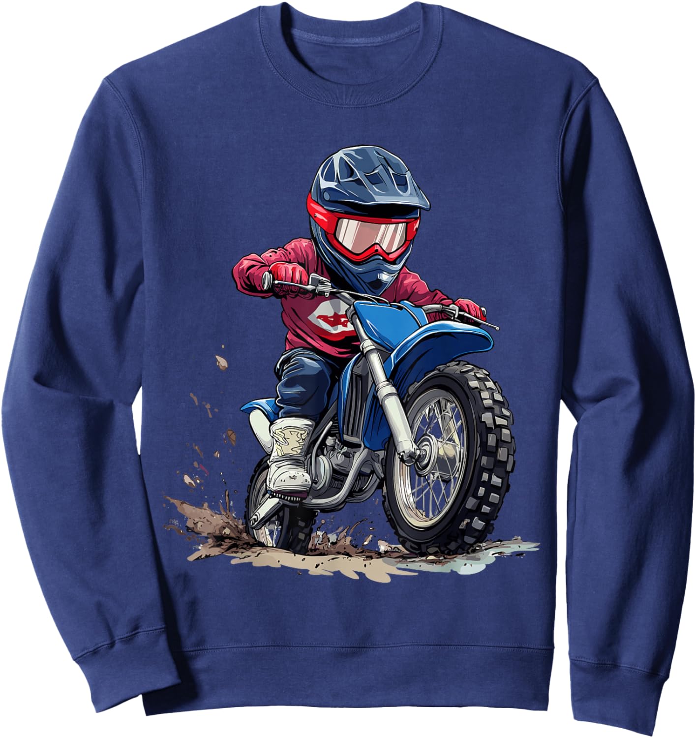 Kids Dirt Bike Sweatshirt - Sweatshirt | Navy