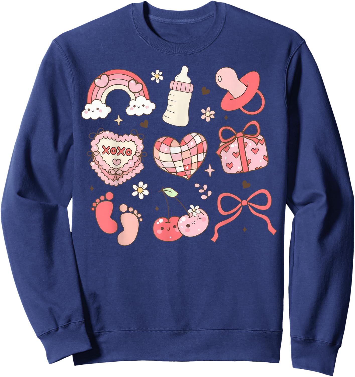 Nurse Valentines' Day Gifts NICU Nurse Valentines Day L&D Nurse Nicu Crew , Black, Small, Short Sleeve, , -Adults, Healthcare Professionals, Nurses Sweatshirt - Sweatshirt | Navy