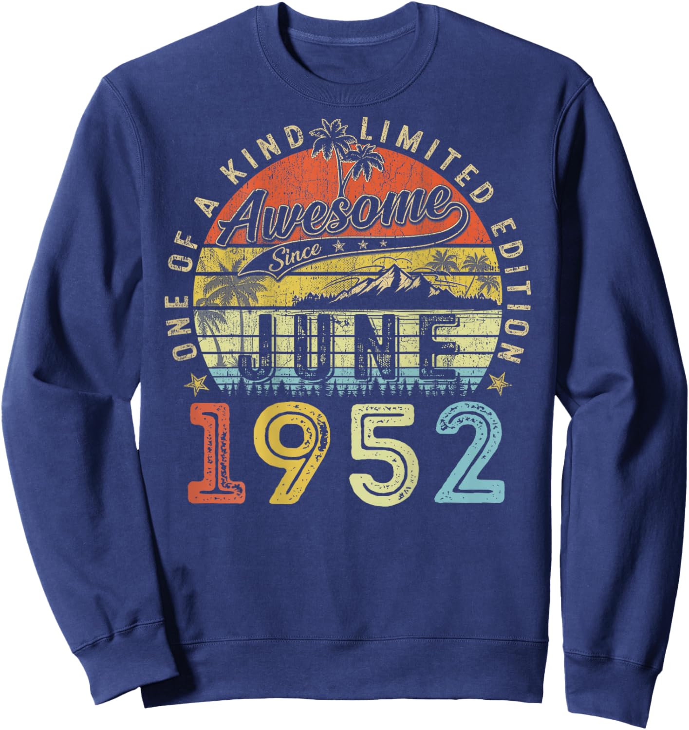 (À l'arrière) Édition limitée 74 Juin 1952 74e Anniversaire Sweatshirt - Sweatshirt | Navy