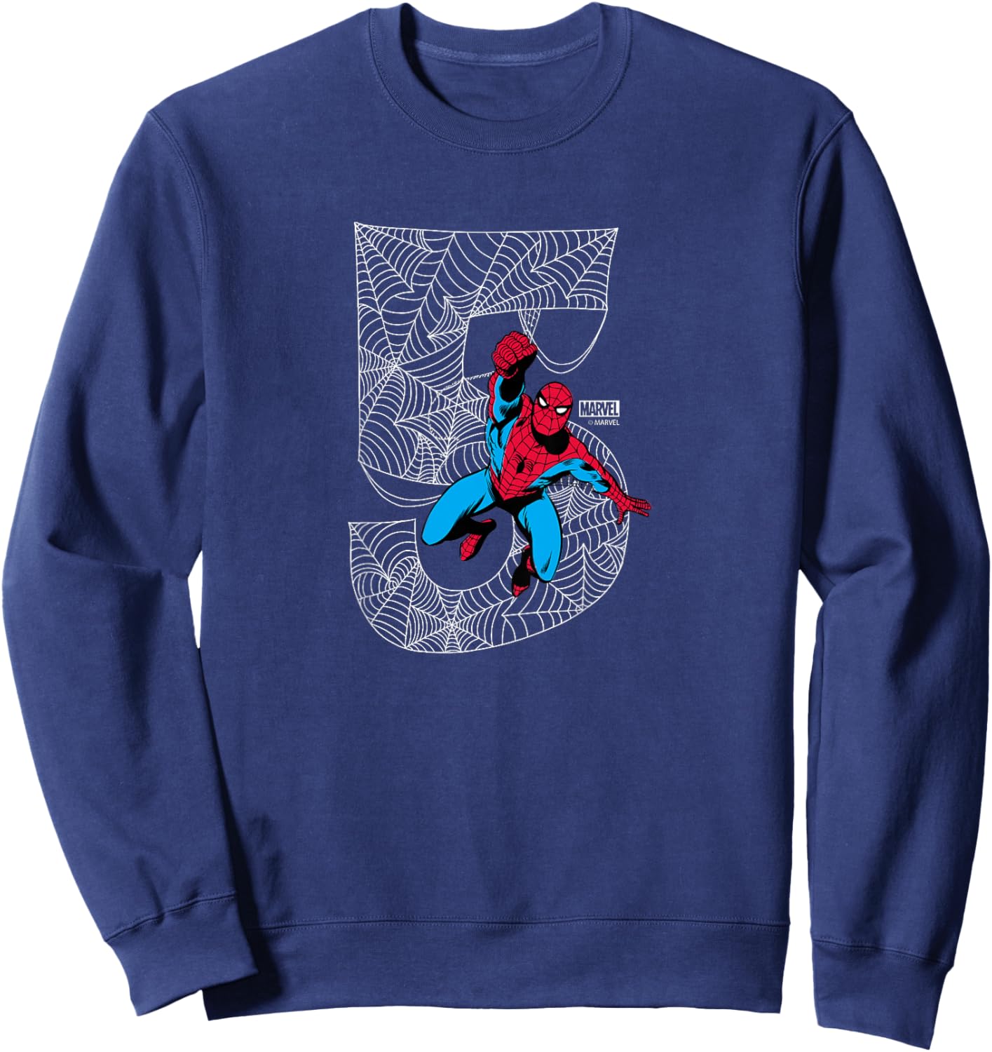 Kids Spider-Man - 5th Birthday Sweatshirt - Sweatshirt | Navy