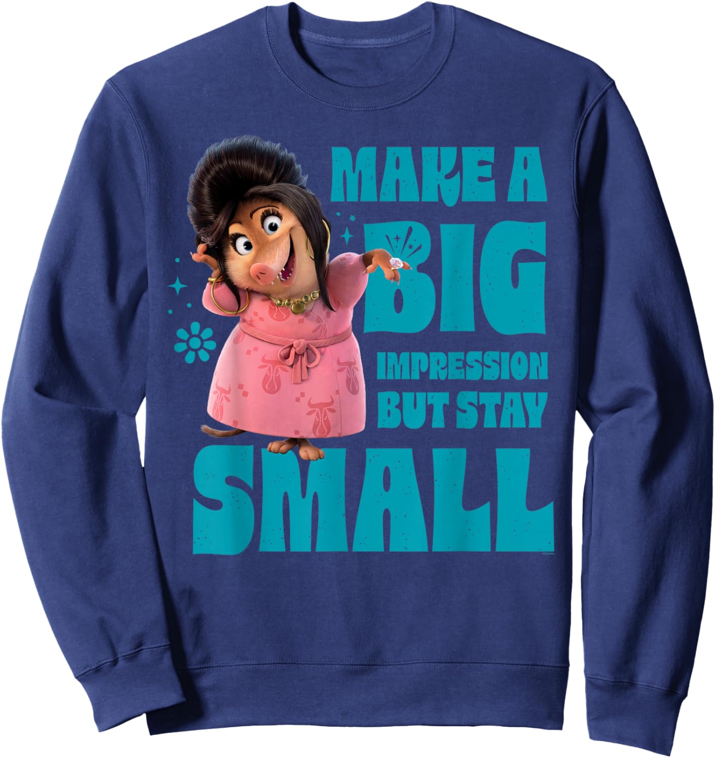 Disney Zootopia Fru Fru Make a Big Impression But Stay Small Sweatshirt - Sweatshirt | Navy
