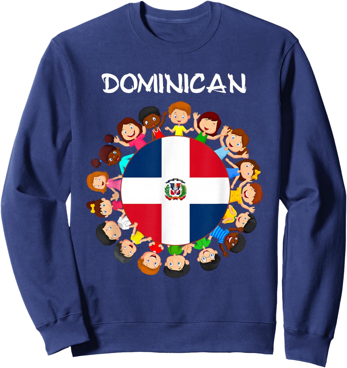 Dominican Hispanic Heritage Month Kids Sweatshirt - Sweatshirt | Navy