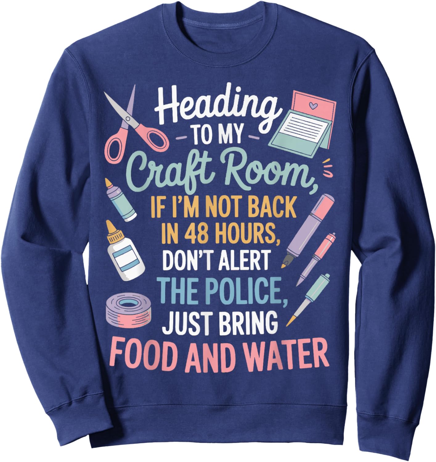 Scrapbooking Crafty Sweatshirt - Sweatshirt | Navy