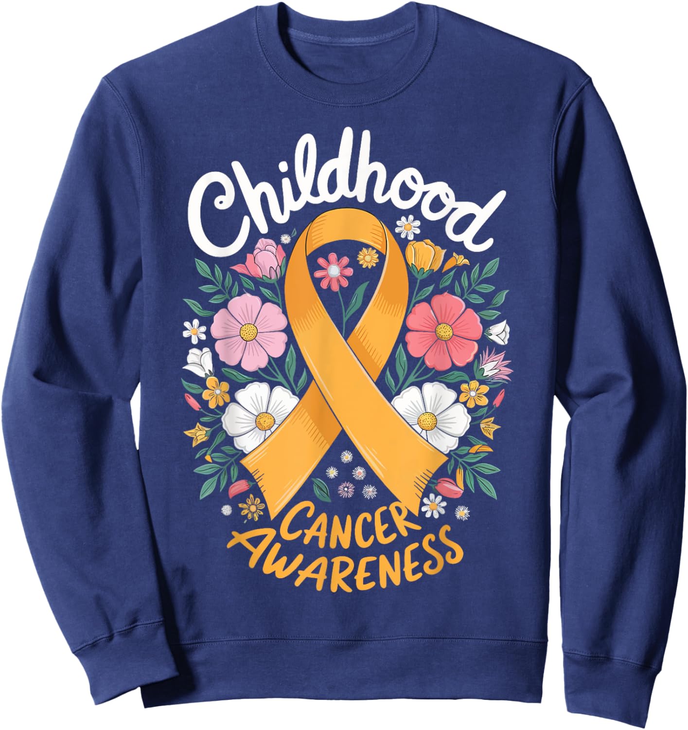 Childhood Cancer Awareness Sweatshirt - Sweatshirt | Navy