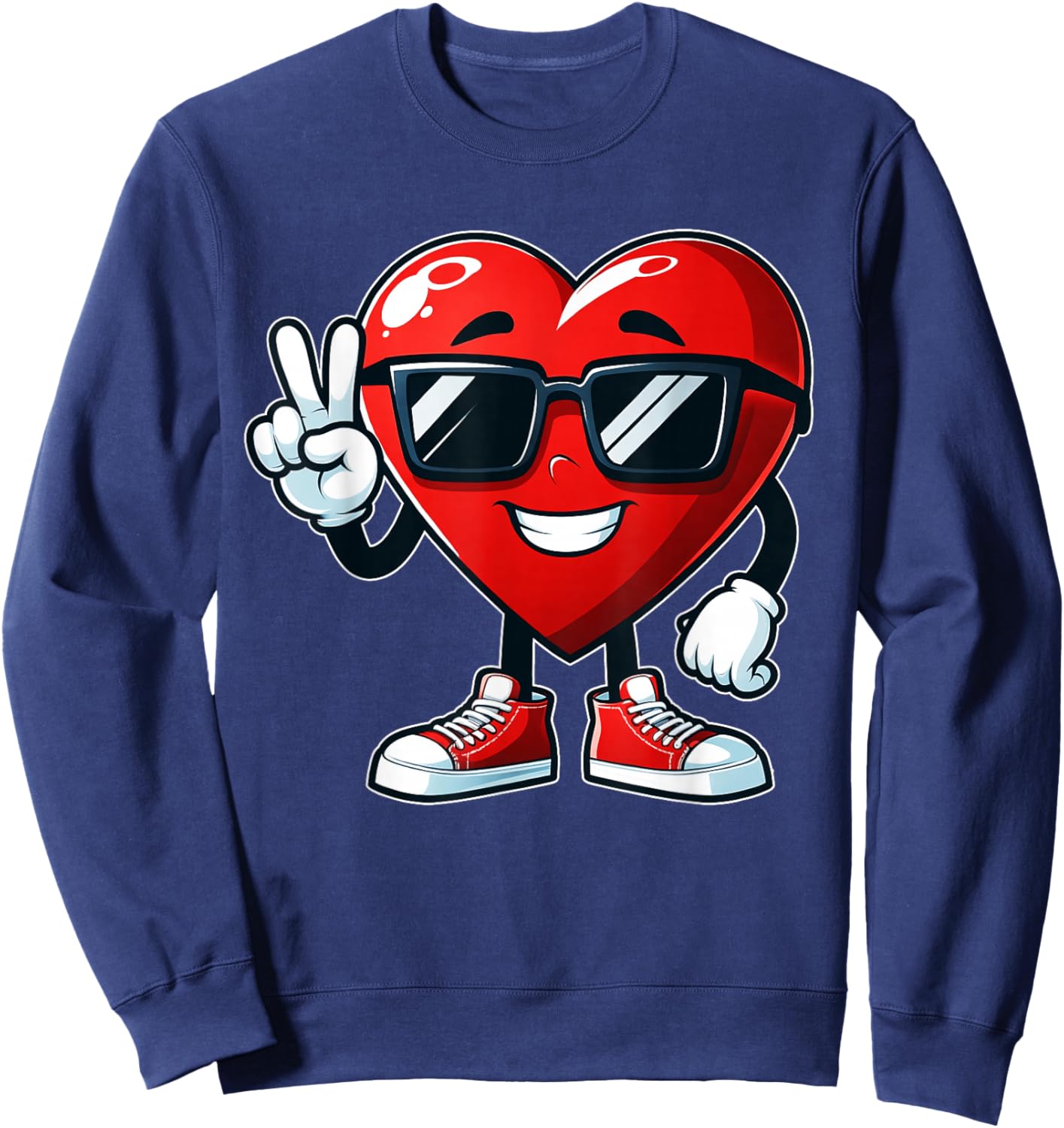Valentines Vibes Valentines Day For Teens Boys Girls Kids Sweatshirt - Sweatshirt | Navy