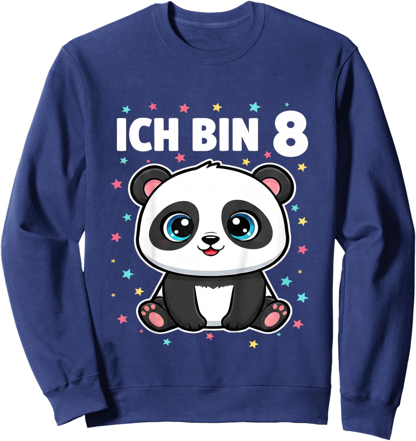 Ich Bin 8 - Süßes Panda Kindergeburtstag Junge Mädchen Sweatshirt - Sweatshirt | Navy