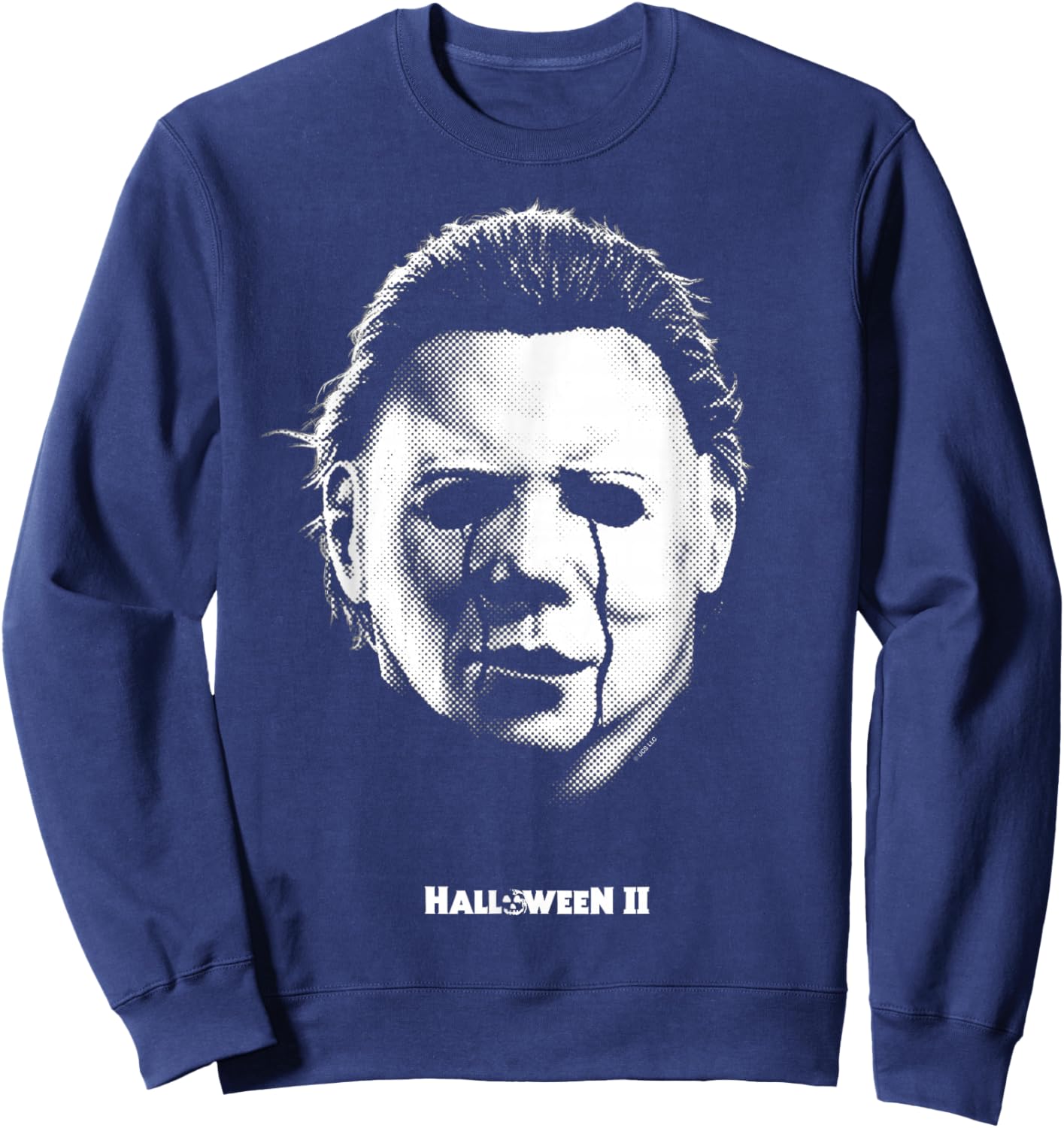 Halloween II Michael Myers Crying Big Face Costume Sweatshirt - Sweatshirt | Navy