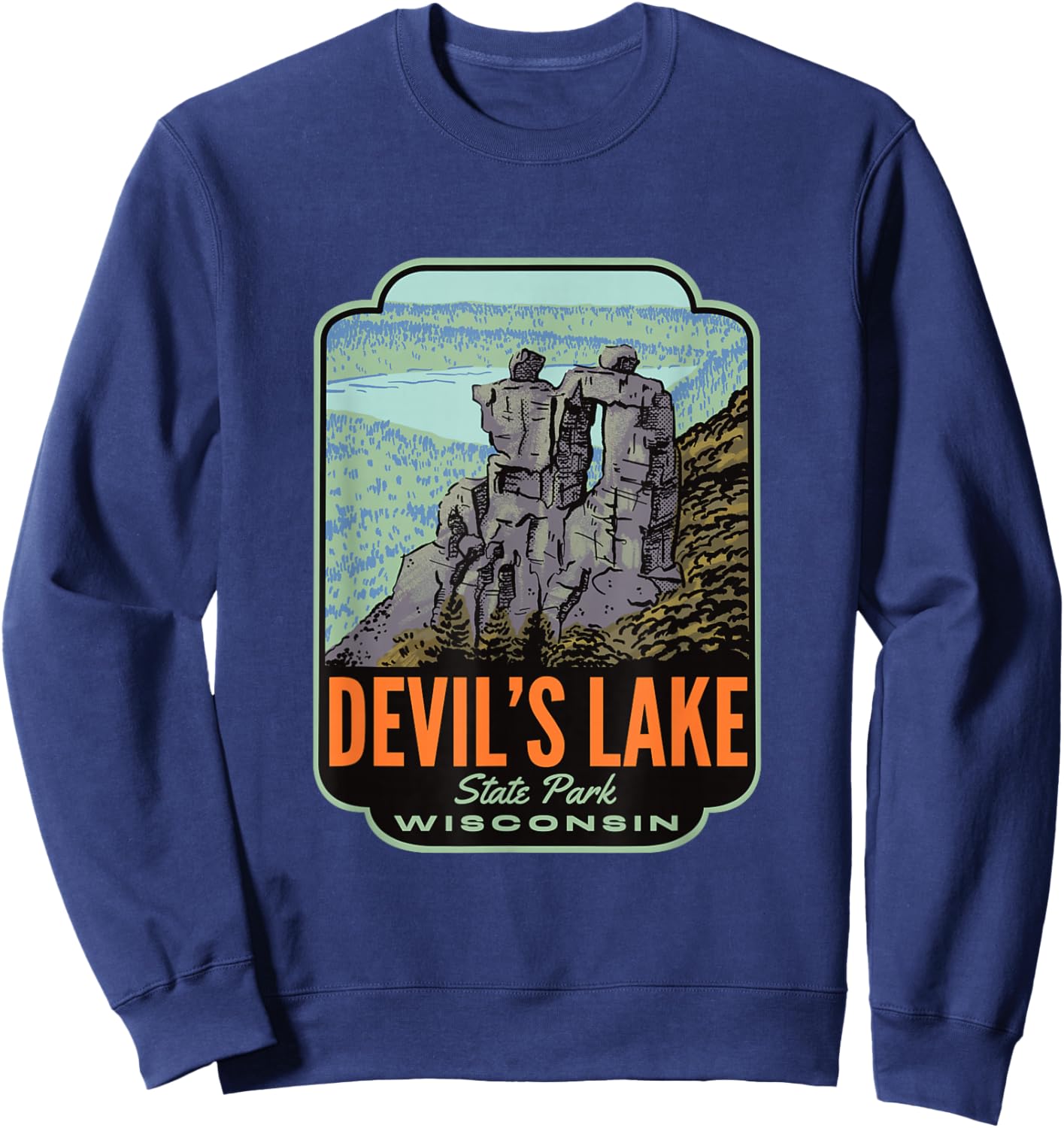 Devil's Lake State Park Wisconsin Sweatshirt - Sweatshirt | Navy