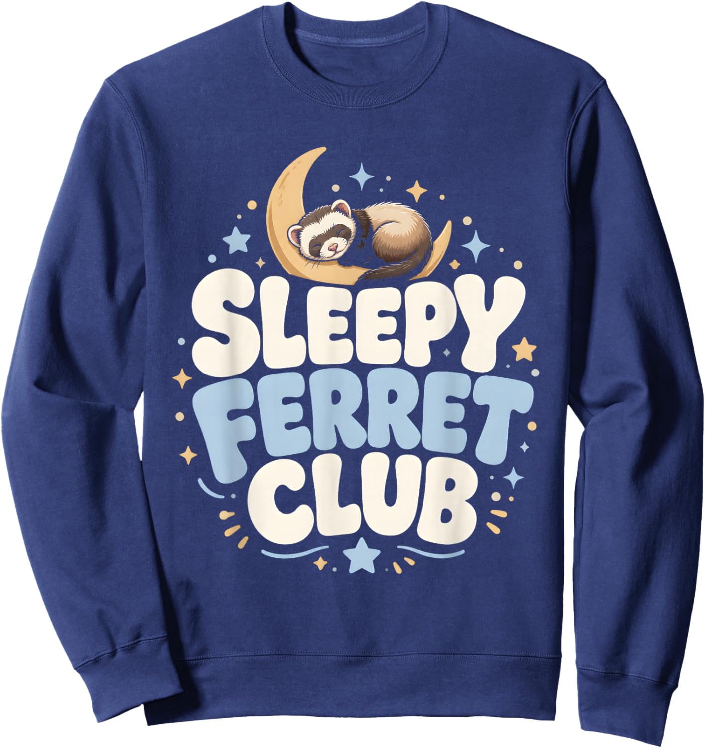 Sleepy Ferret Club Ferret Lover Cozy Sweatshirt - Sweatshirt | Navy