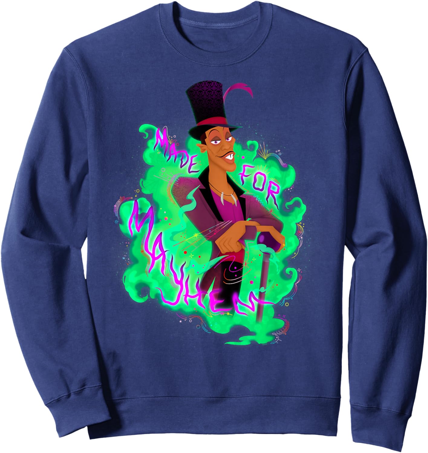 Disney Villains Dr. Facilier Princess Frog Made for Mayhem Sweatshirt - Sweatshirt | Navy