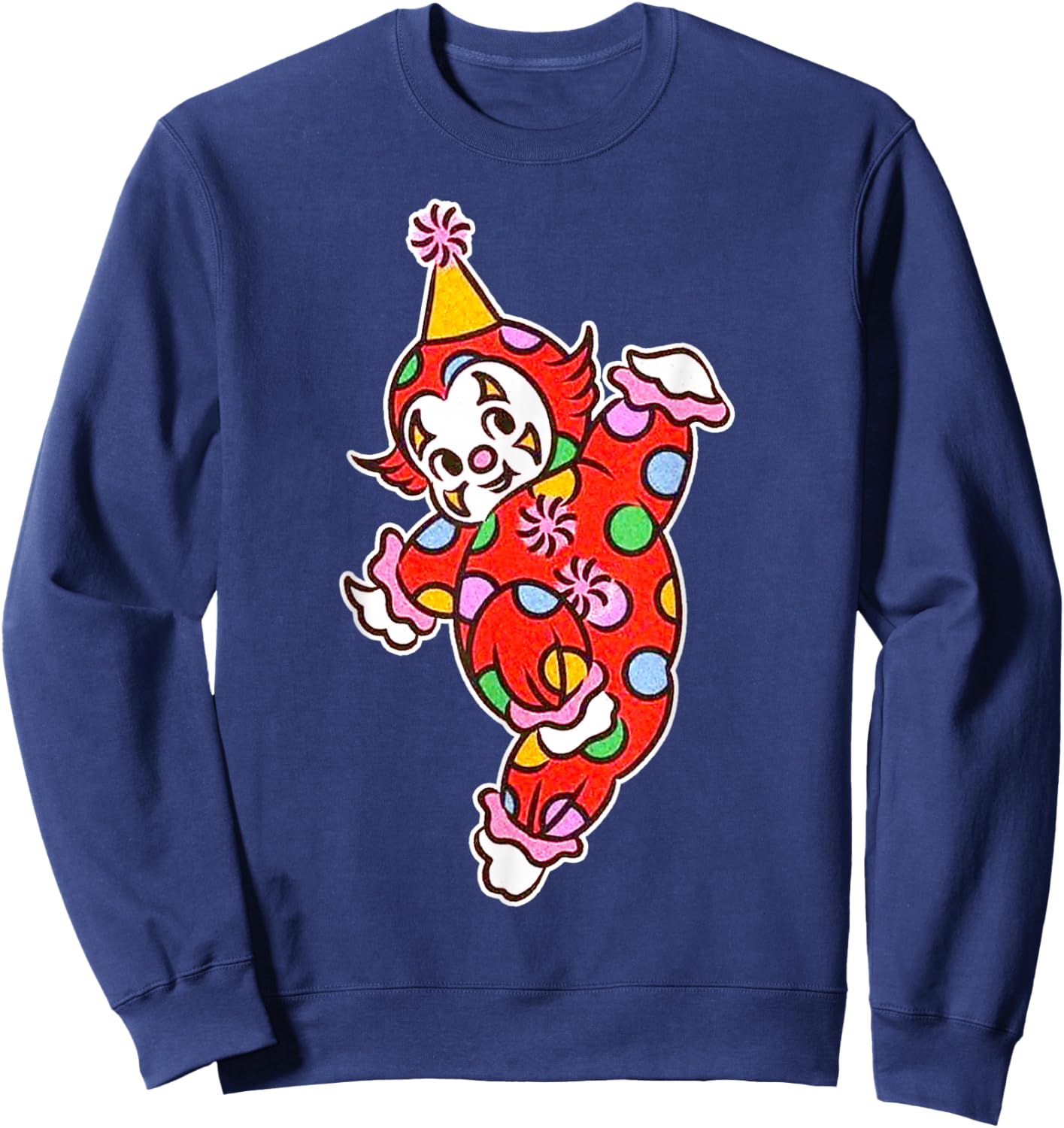 Kewpie Baby Clown Birthday Circus Sweatshirt - Sweatshirt | Navy