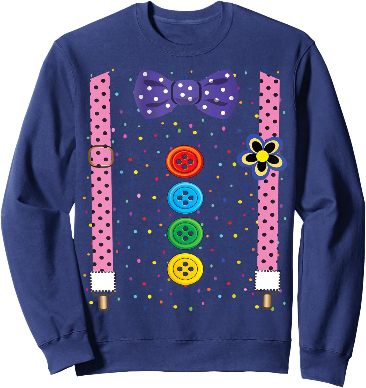 Funny Clown Costumes for Children Carnival Costume Sweatshirt - Sweatshirt | Navy