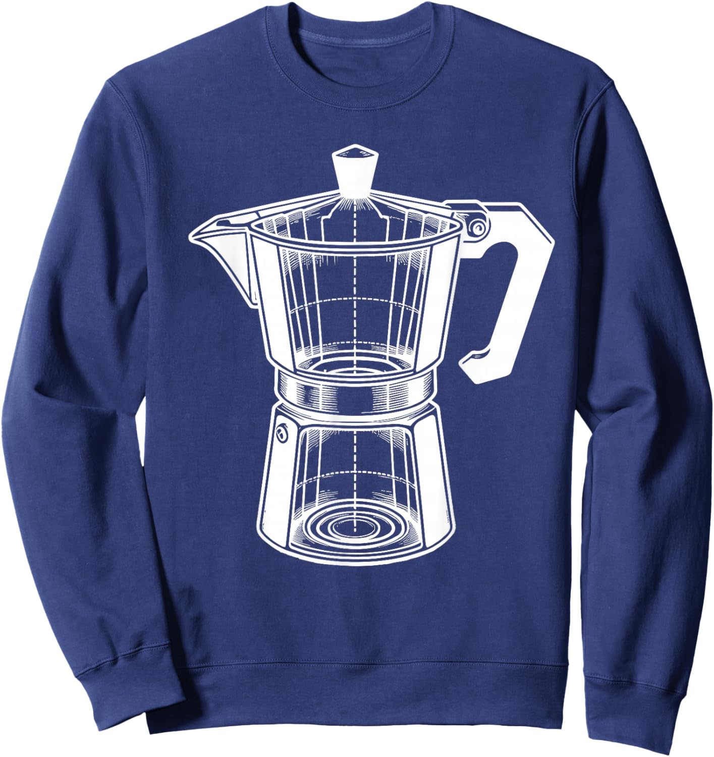 Moka Pot Vintage Coffee Maker Espresso Lovers Sweatshirt - Sweatshirt | Navy