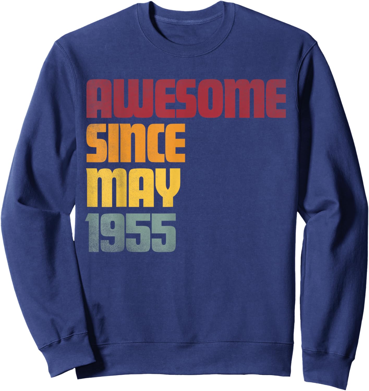 Awesome Since May 1955 71st Birthday - Vintage Sweatshirt - Sweatshirt | Navy