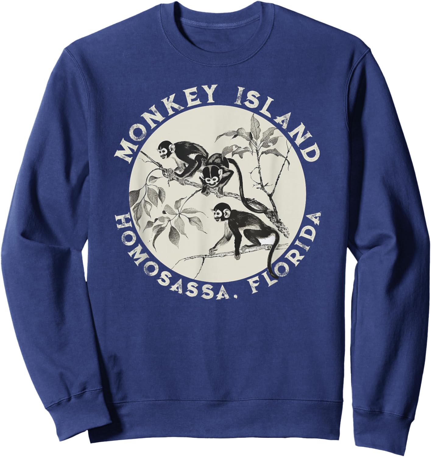 Homosassa Florida Island Of The Spider Monkeys Sweatshirt - Sweatshirt | Navy