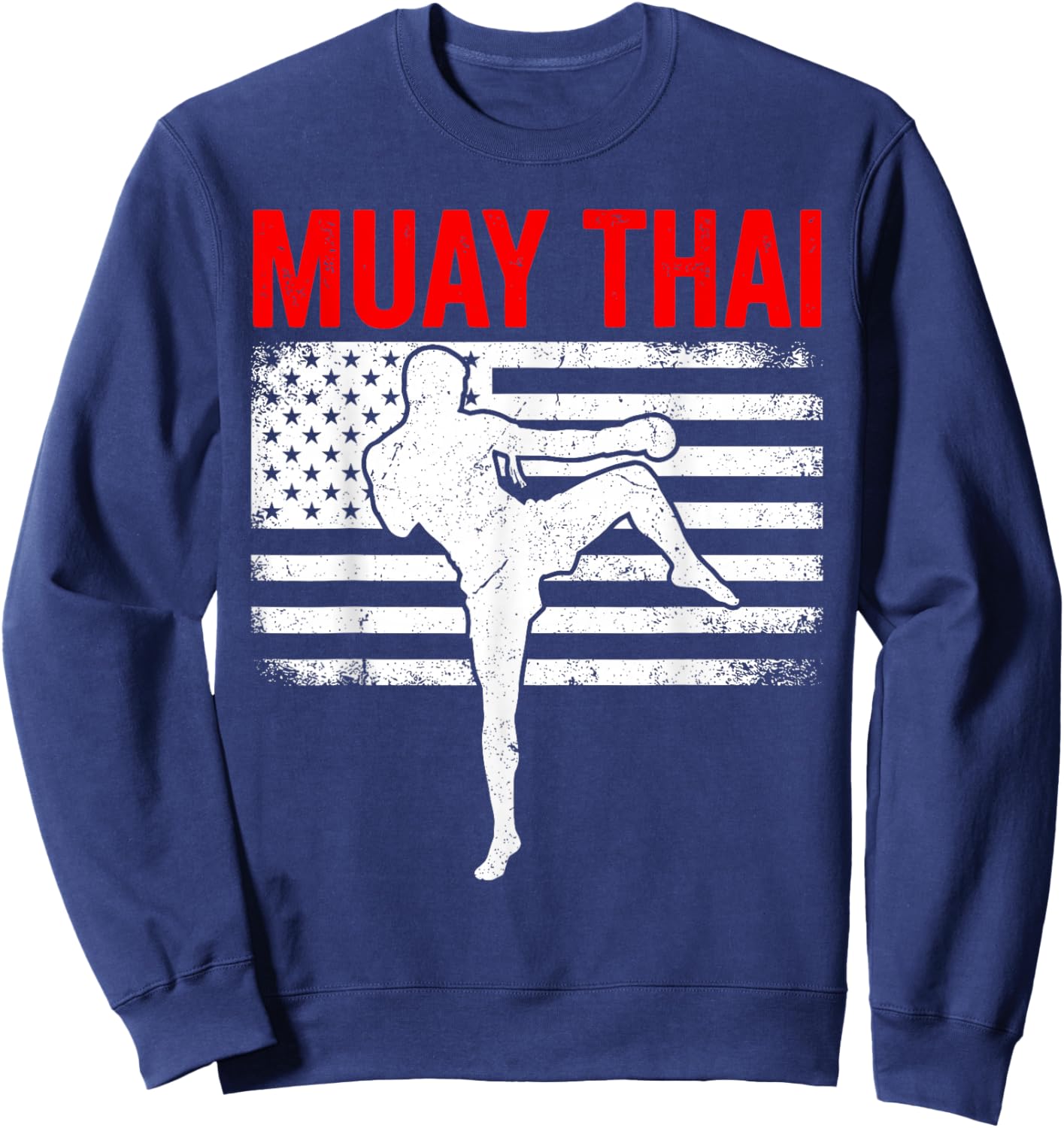 Funny Muay Thai Design Women Kids Mixed Martial Arts Sweatshirt - Sweatshirt | Navy