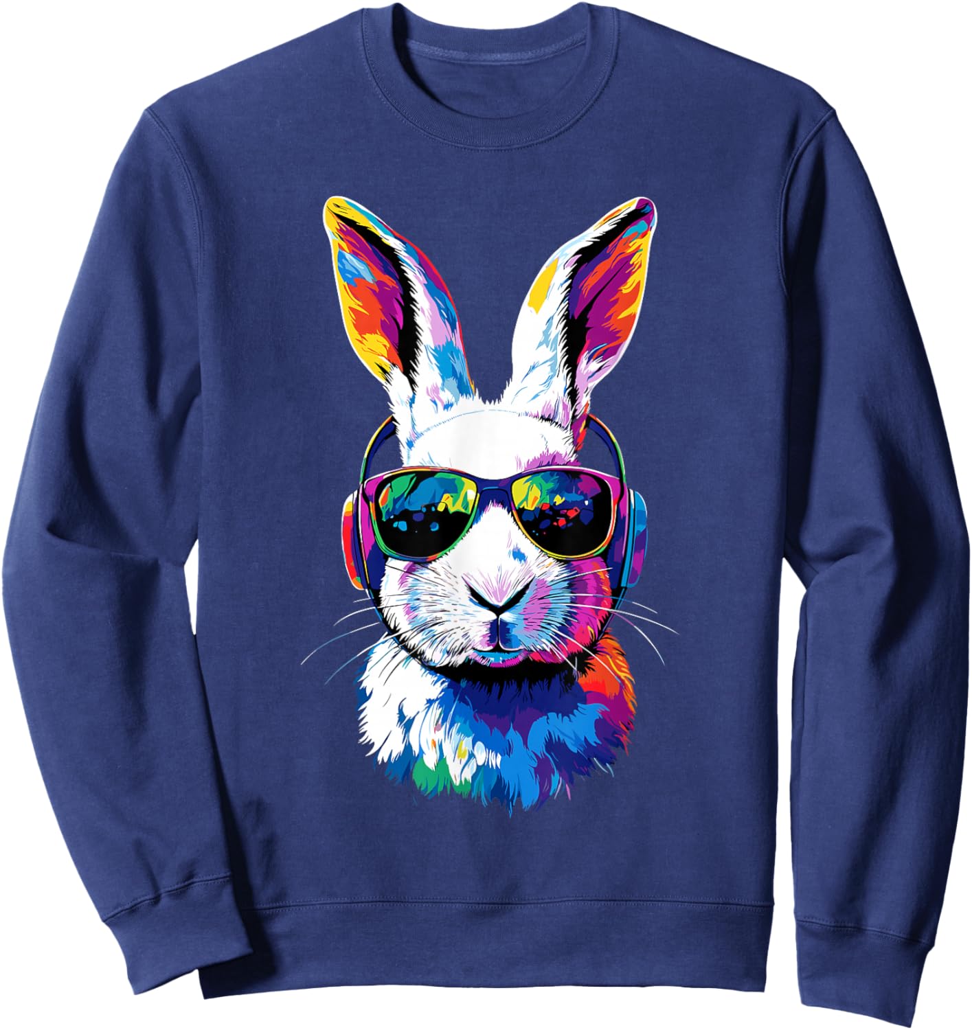 Rabbit Snow Hare Hare Fleece Hare White Rabbit Sweatshirt - Sweatshirt | Navy